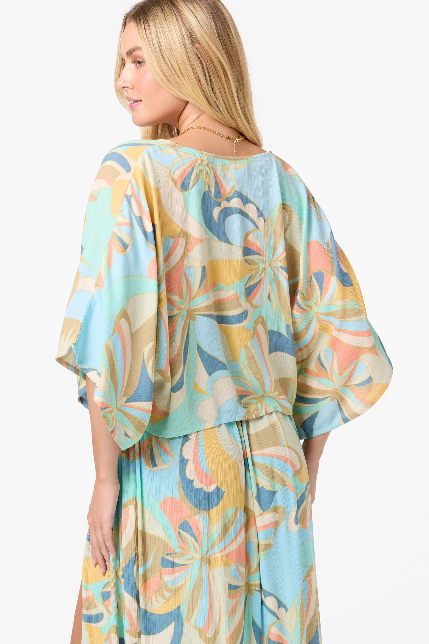 Anna Printed Reversible Cover-Up Top - Image 2
