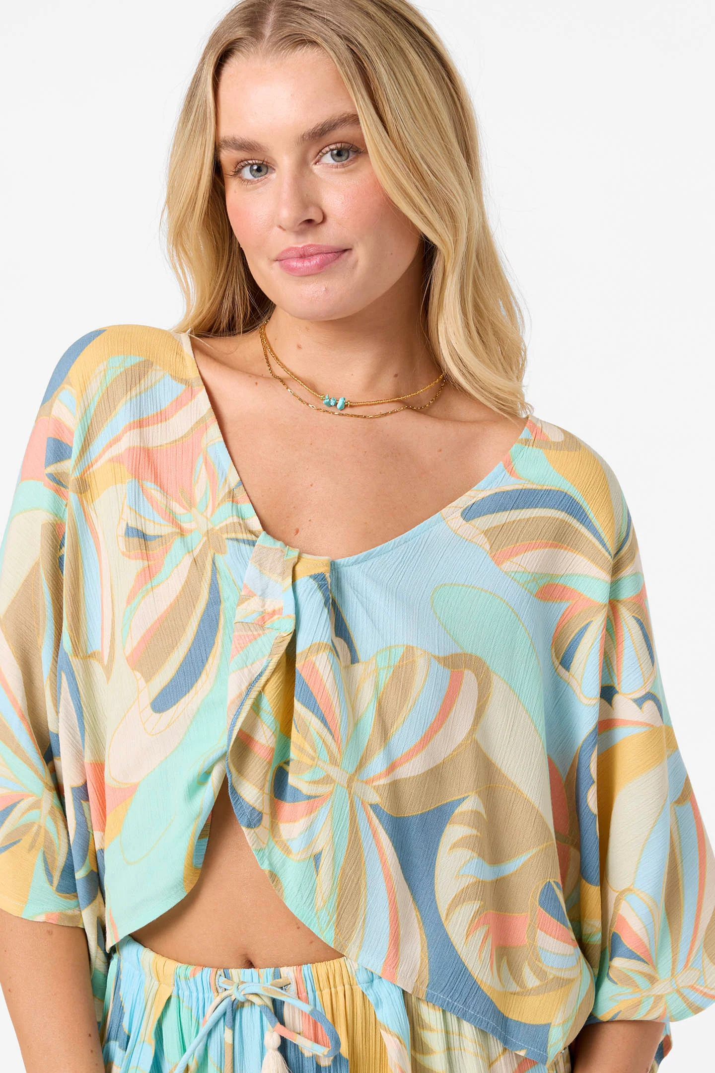 Anna Printed Reversible Cover-Up Top - Image 4