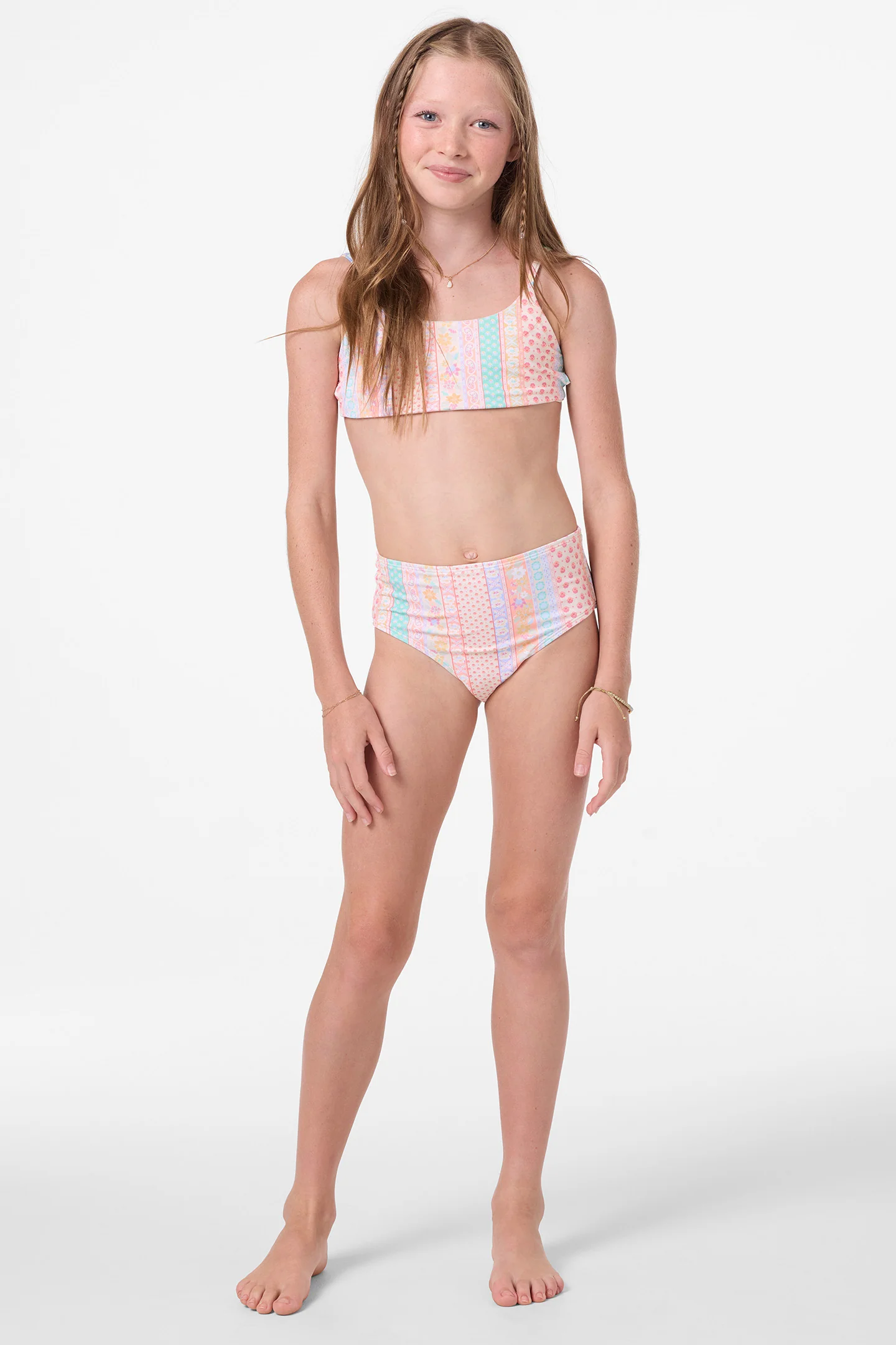 Girl's Bali Floral Revo Tie Back Bralette Set - Image 3
