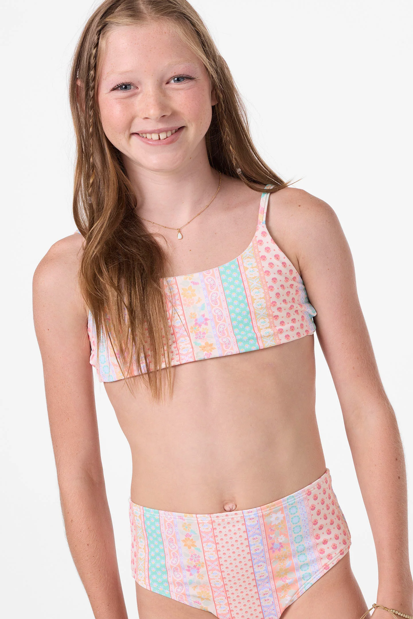 Girl's Bali Floral Revo Tie Back Bralette Set - Image 4