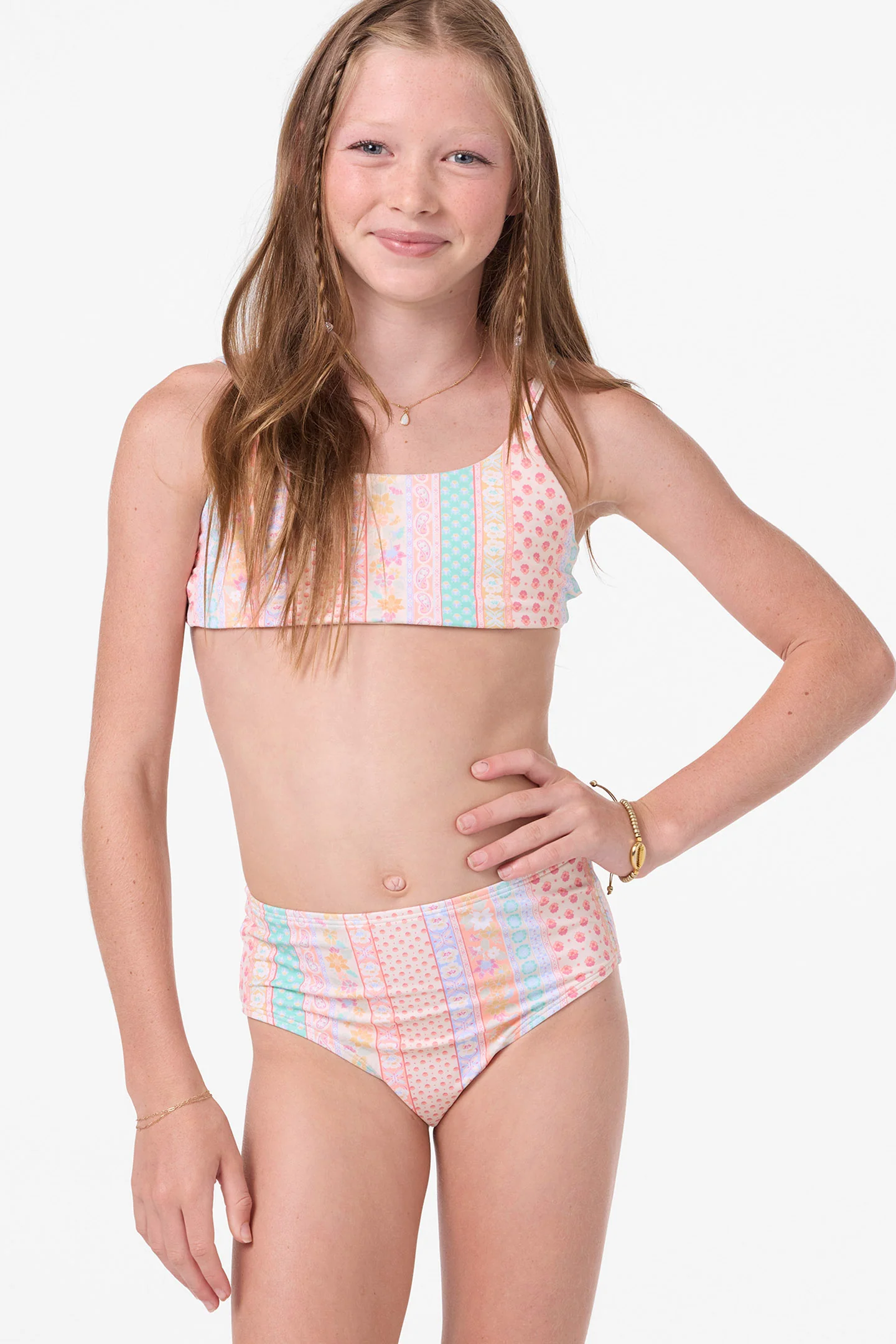 Girl's Bali Floral Revo Tie Back Bralette Set - Image 6