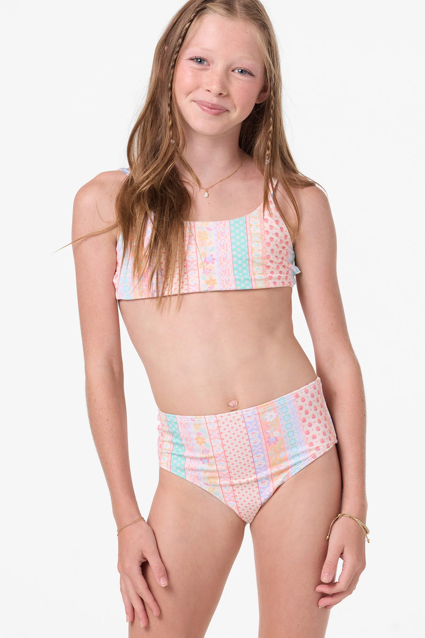 Girl's Bali Floral Revo Tie Back Bralette Set - Image 7