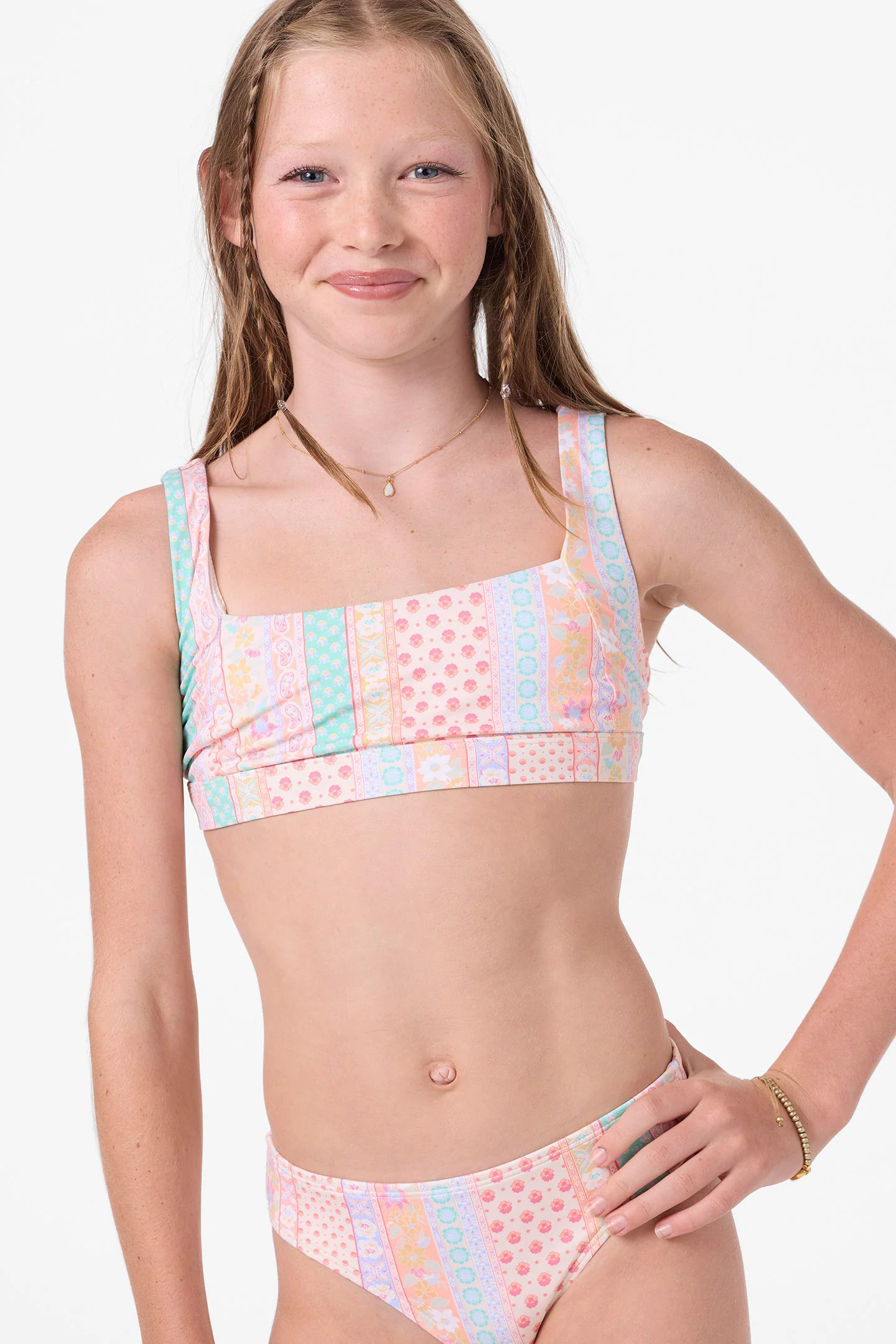 Girl's Bali Floral Square Neck Set - Image 4