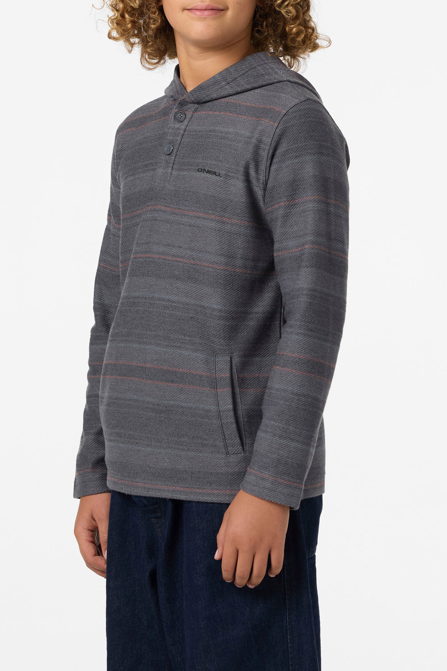 Boy's Bavaro Stripe Poncho Pullover Fleece - Image 3