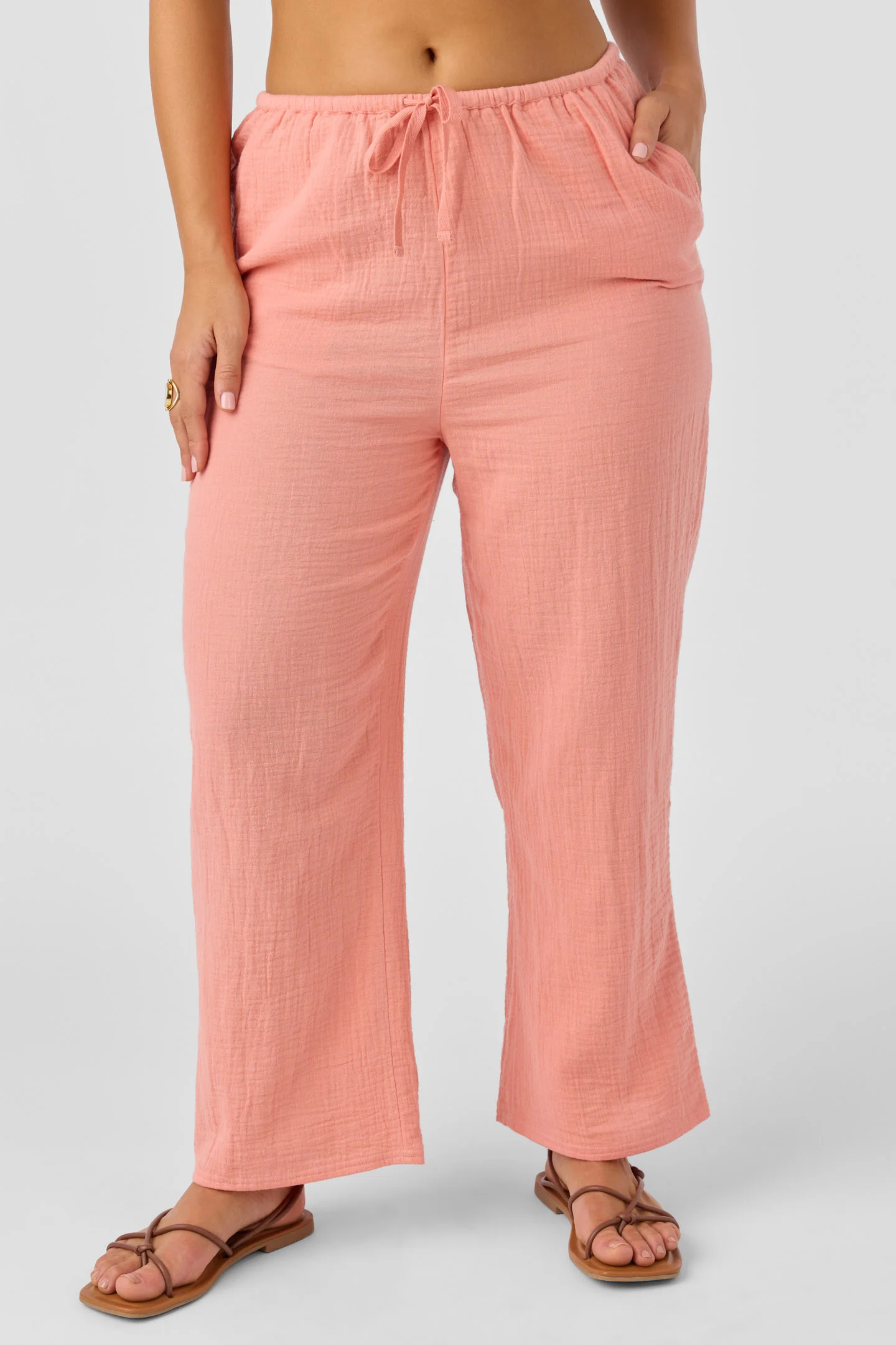 Brenda Crinkle Double Gauze Beach Pants - Image 4