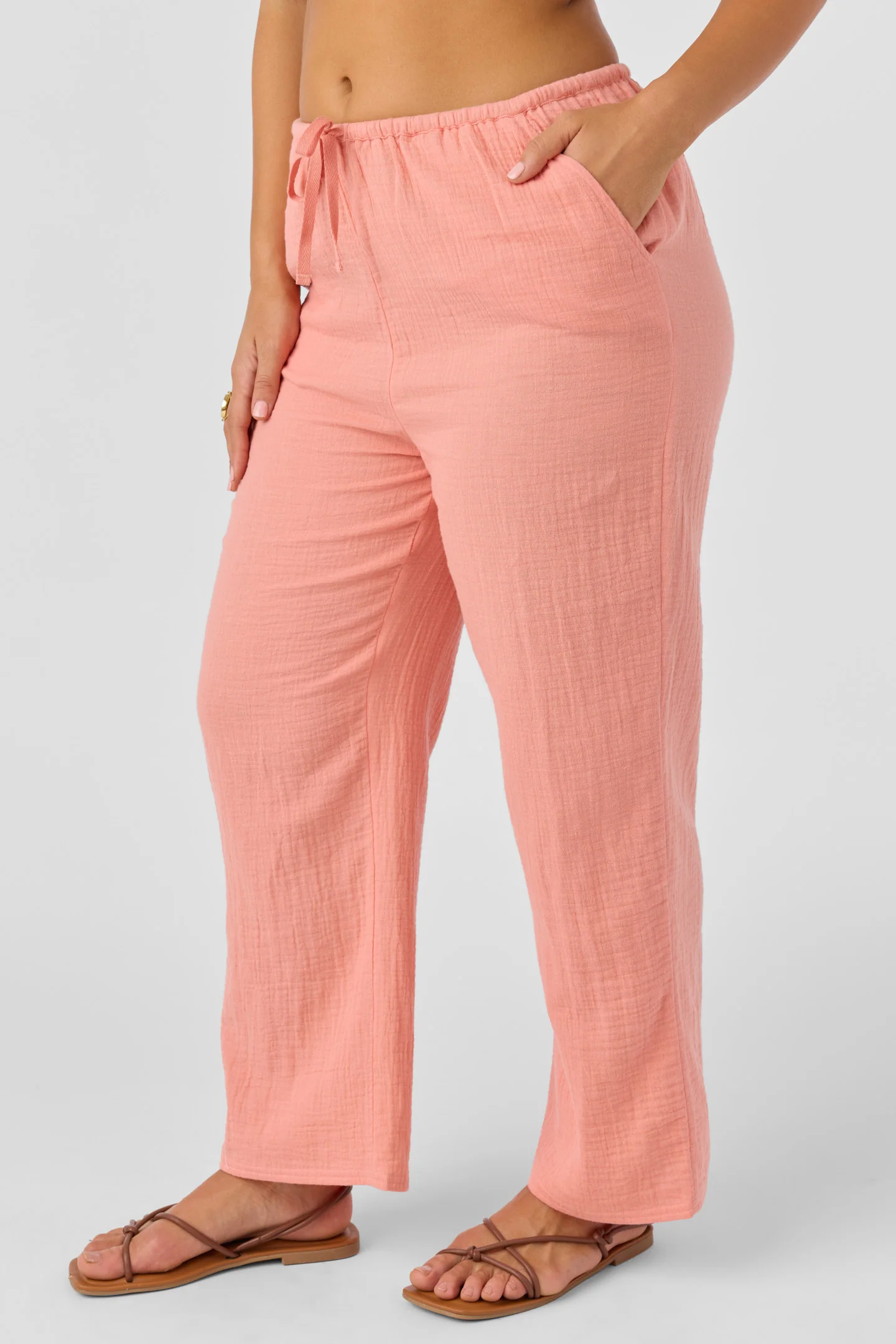 Brenda Crinkle Double Gauze Beach Pants - Image 5