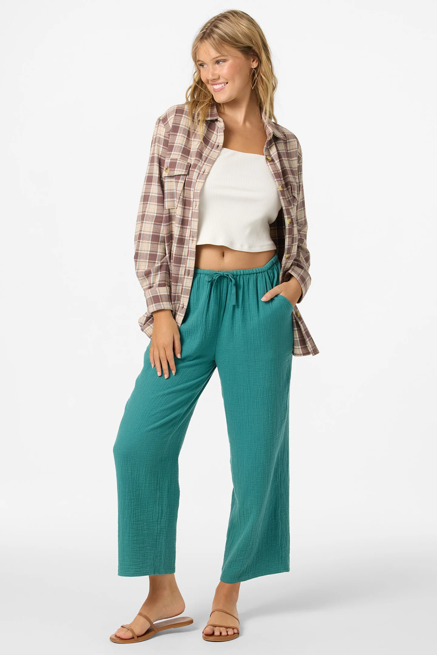 Brenda Crinkle Double Gauze Beach Pants