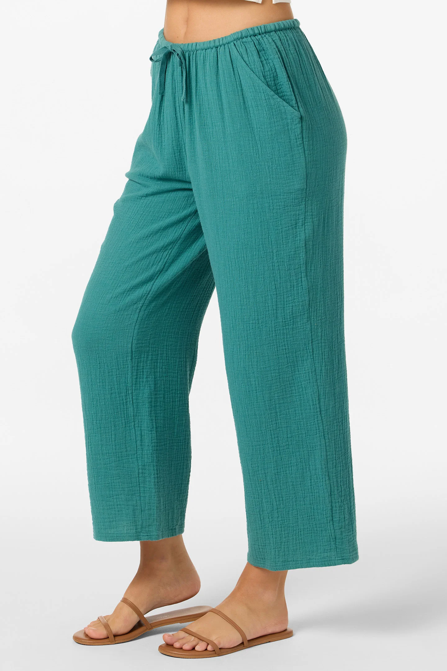 Brenda Crinkle Double Gauze Beach Pants - Image 5