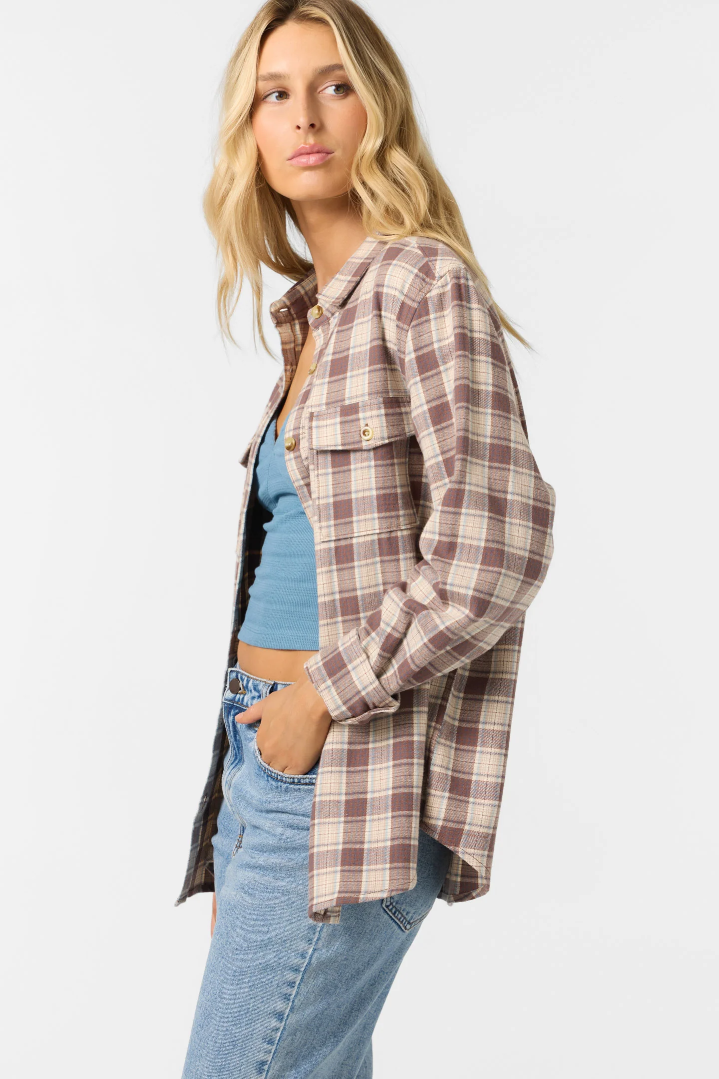 Brooks Flannel Long Sleeve Top - Image 5