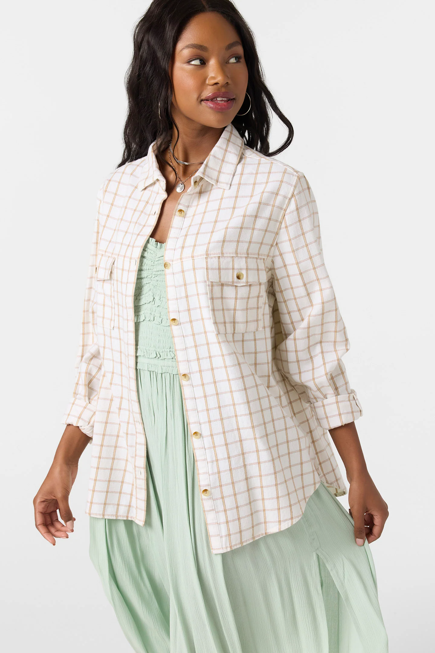 Brooks Flannel Long Sleeve Top - Image 3