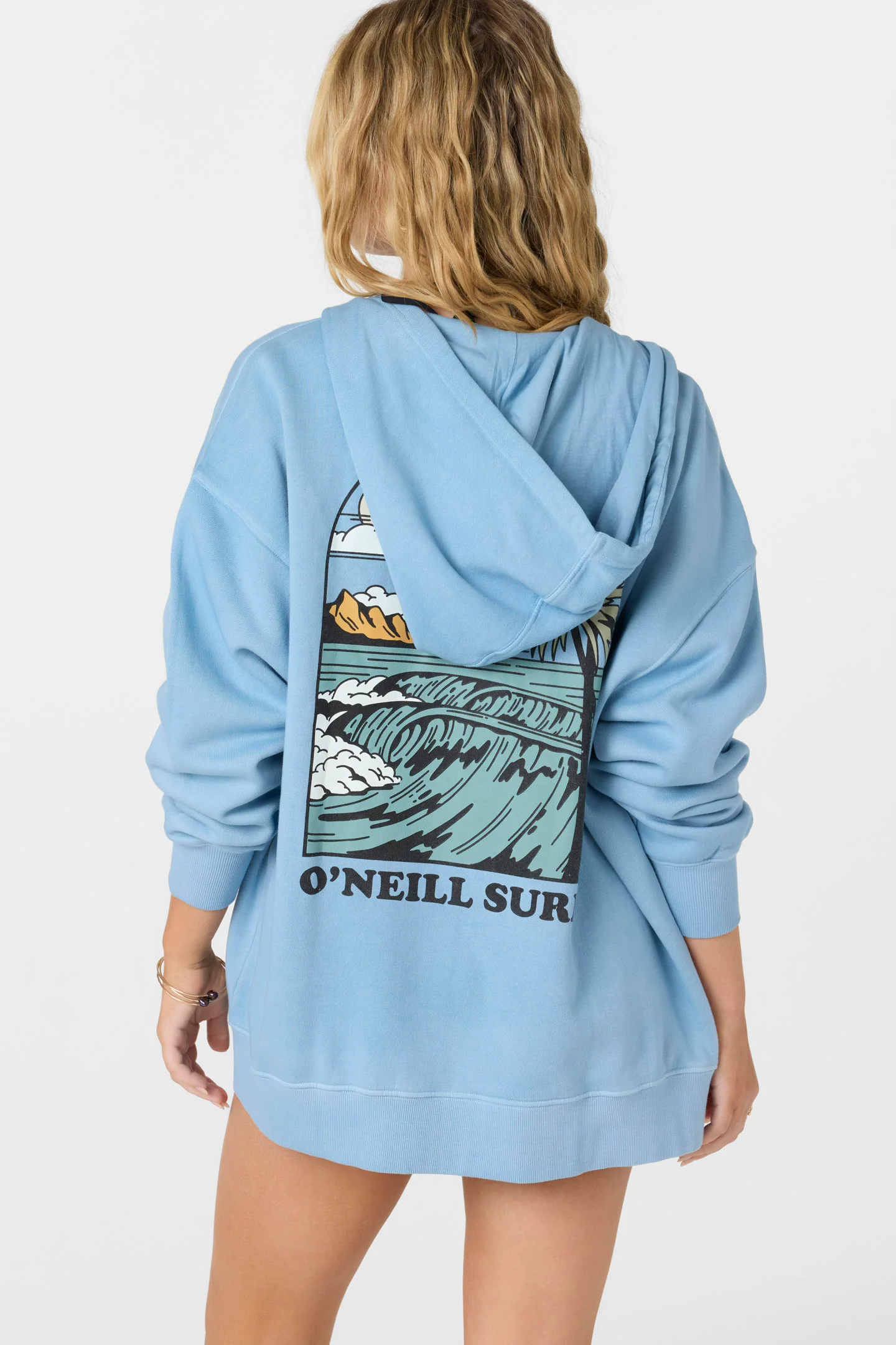 Byron Hooded Oversized Fit Zip Fleece Jacket - Image 7