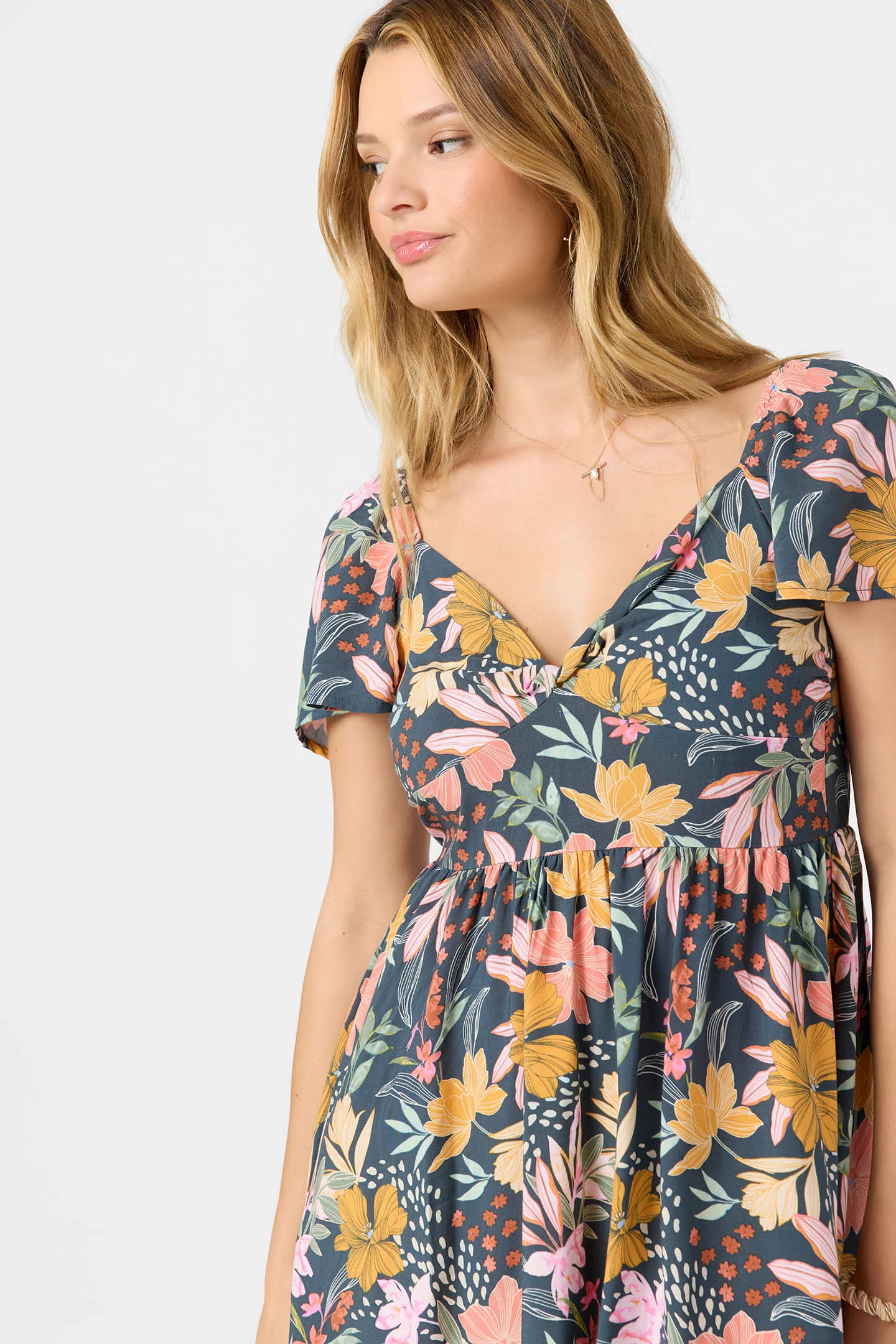 Carina Floral Mini Dress - Image 4
