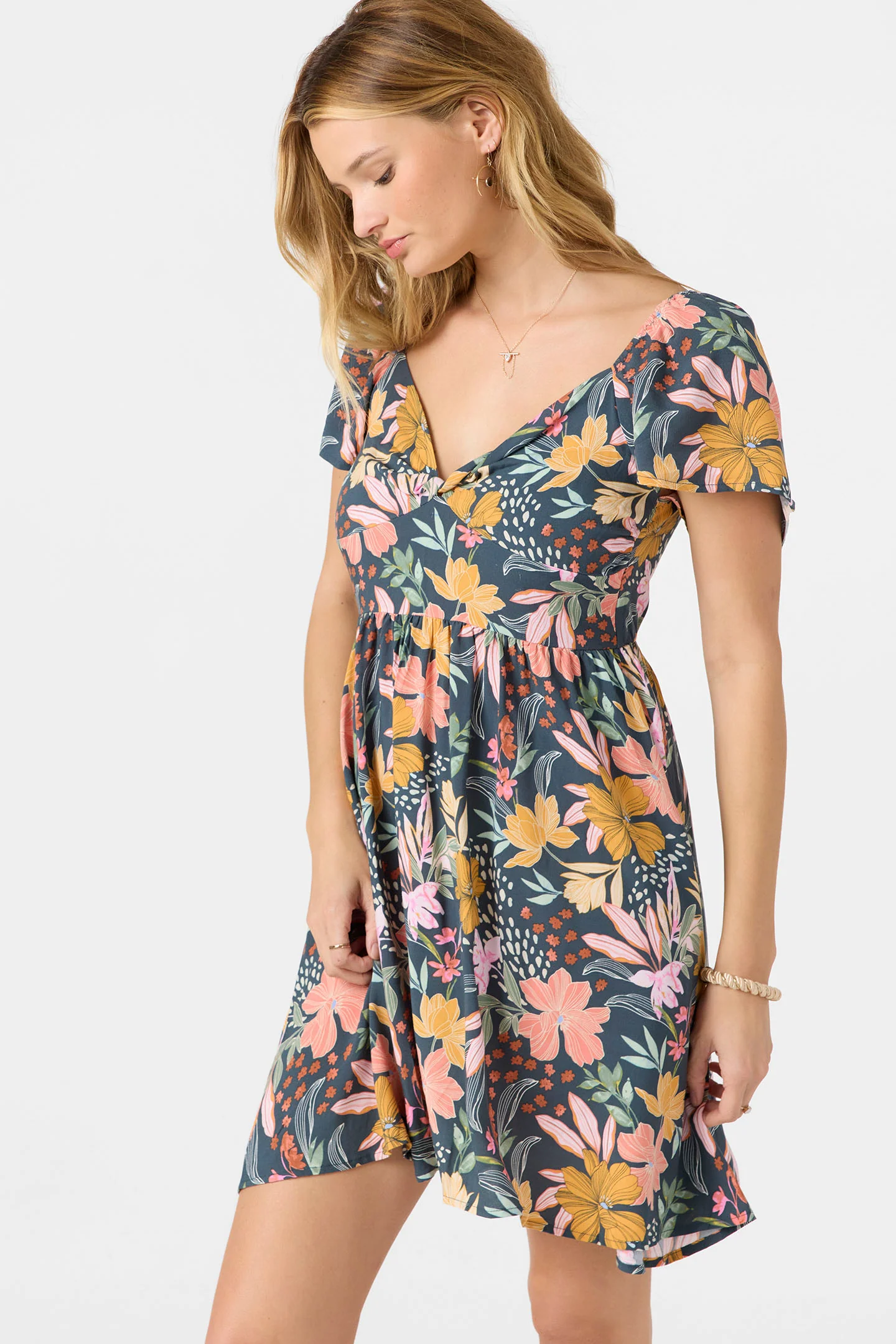 Carina Floral Mini Dress - Image 6