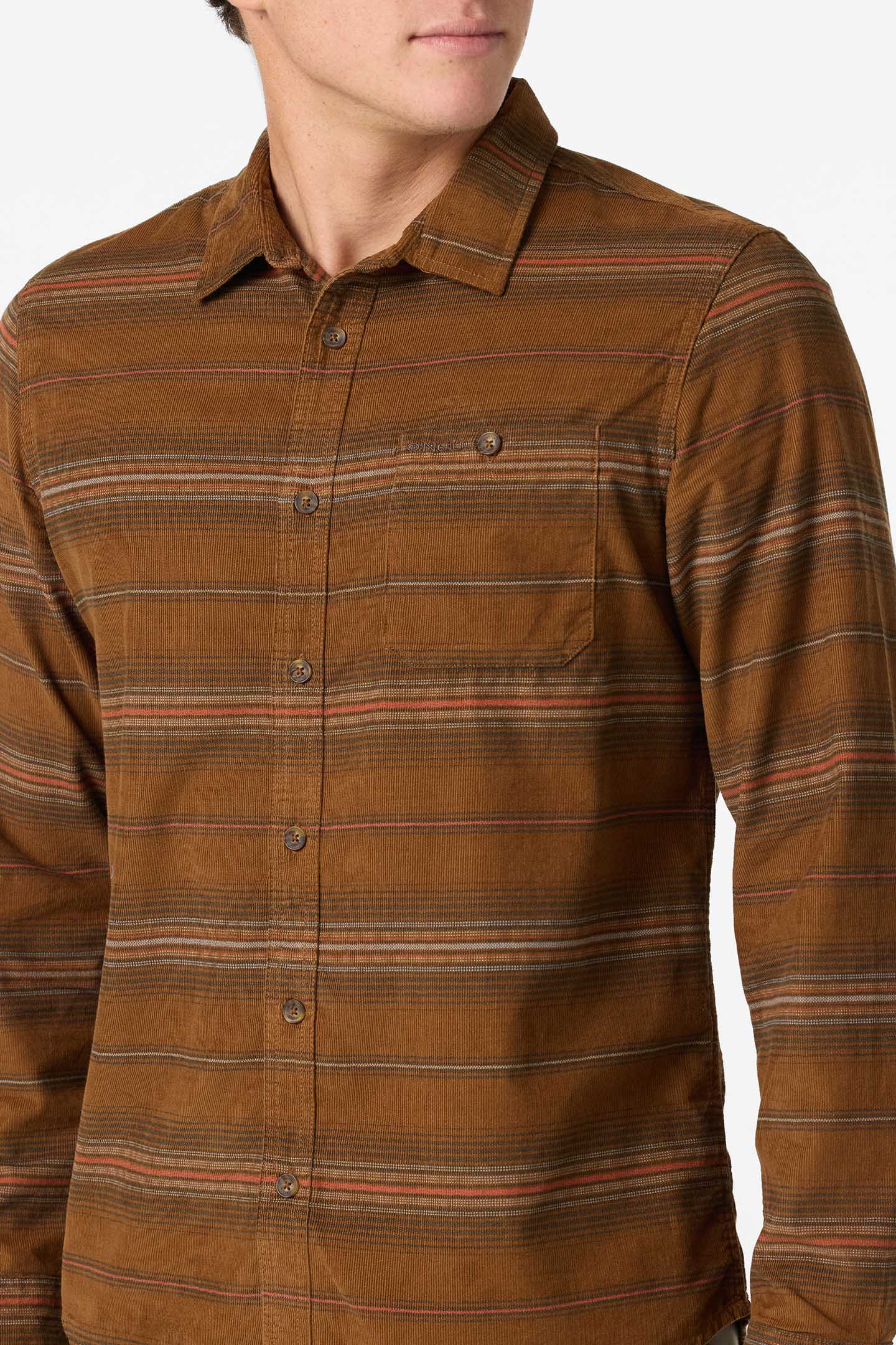 Caruso Stripe Cord Standard Fit Long Sleeve Shirt - Image 4