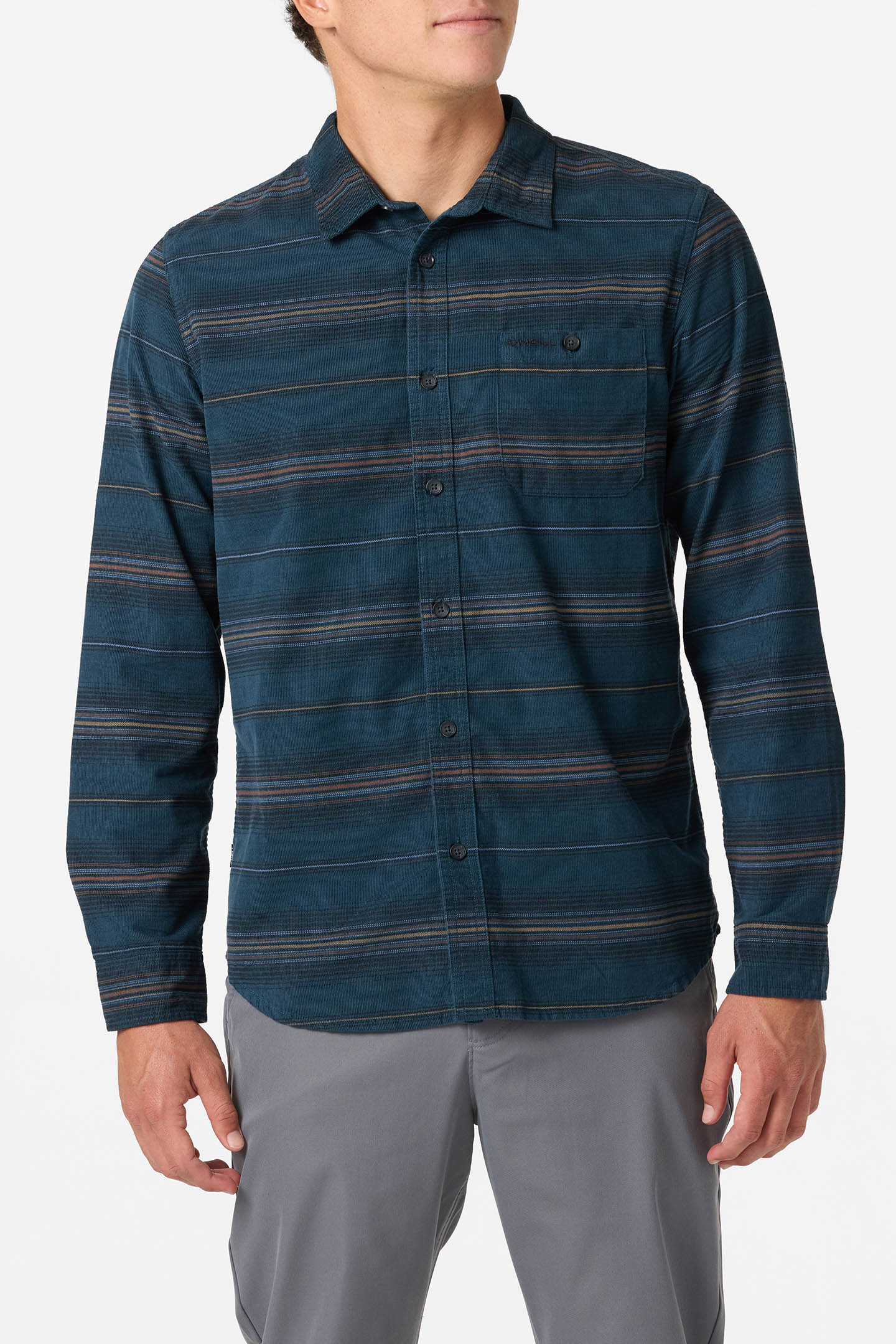 Caruso Stripe Cord Standard Fit Long Sleeve Shirt - Image 2