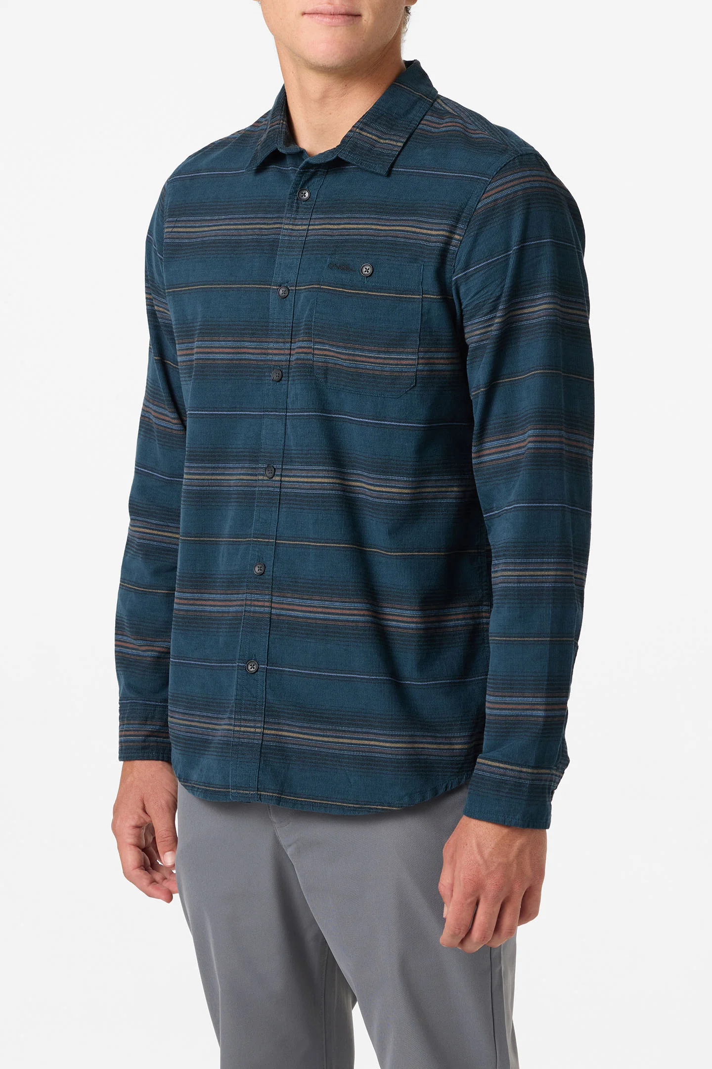 Caruso Stripe Cord Standard Fit Long Sleeve Shirt - Image 4