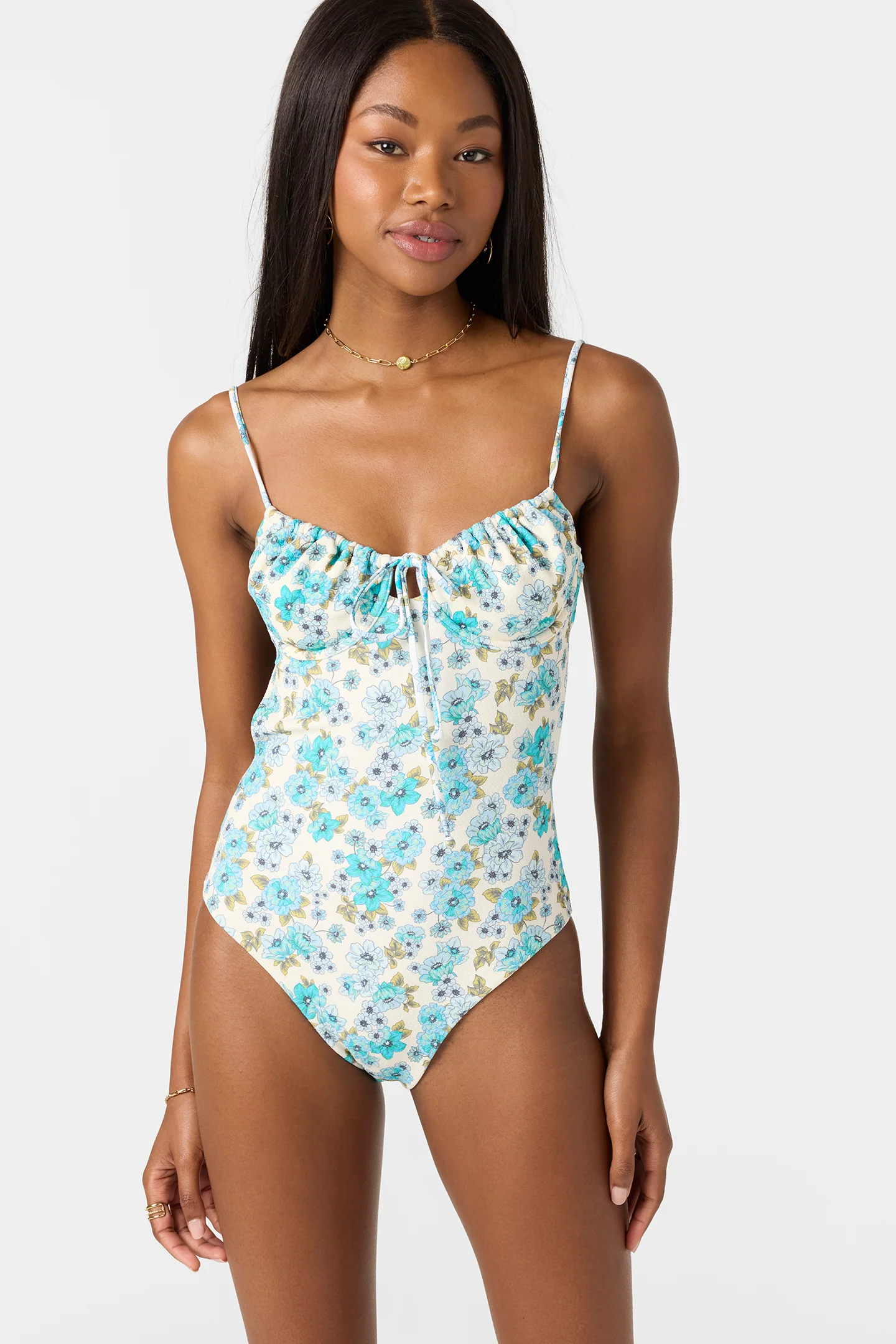 Coastal Floral Kailua One-Piece