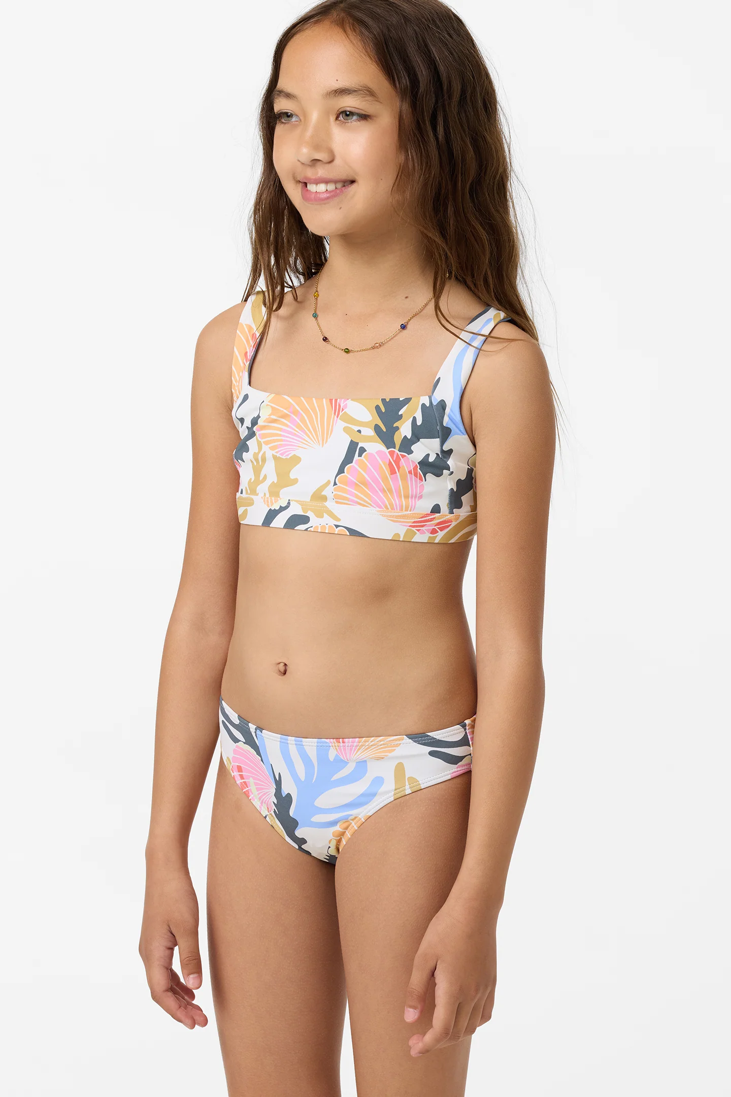 Girl's Cora Geo Square Neck Swim Set - Image 5