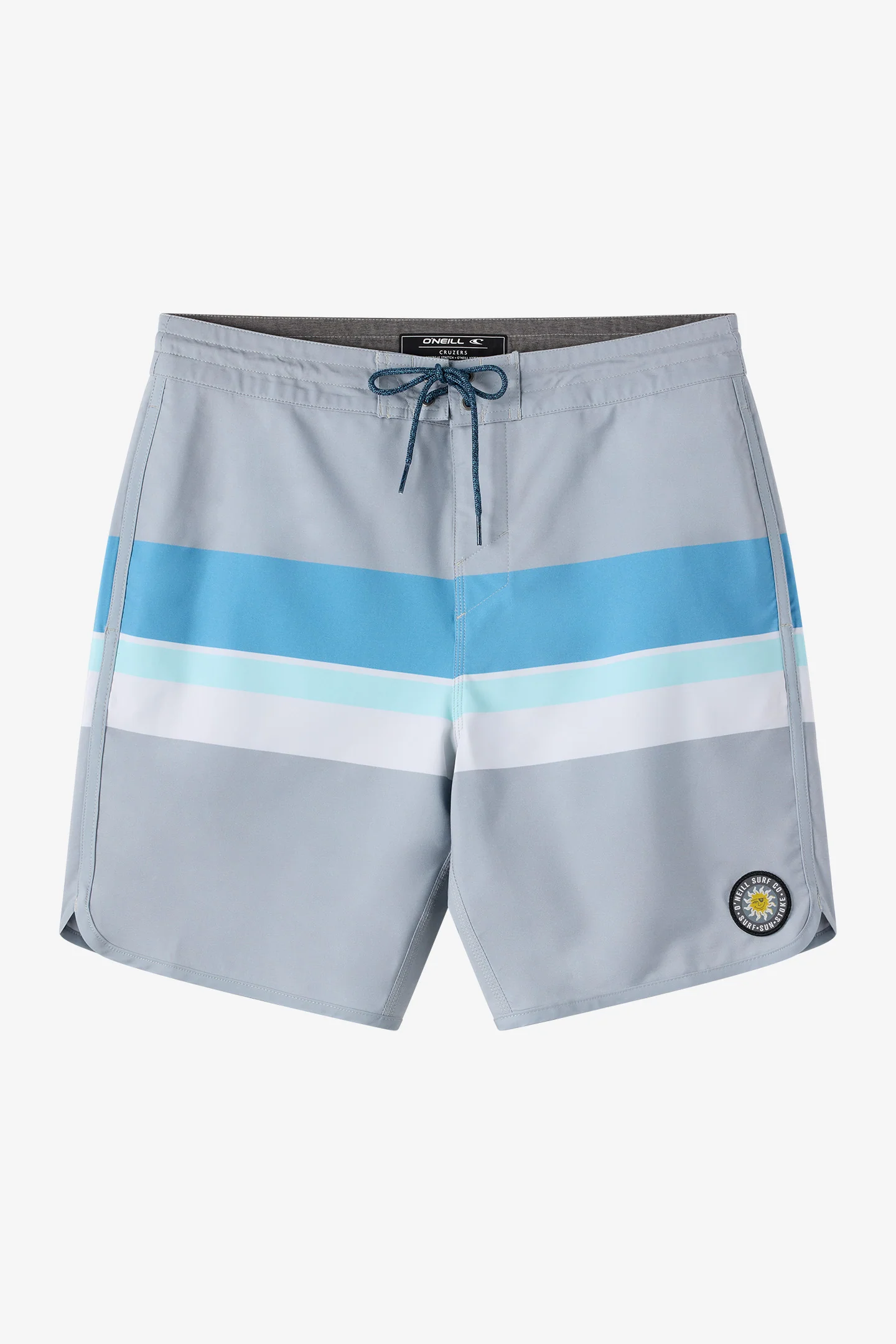 Boy's Cruzer Stripe Scallop 16" Boardshorts