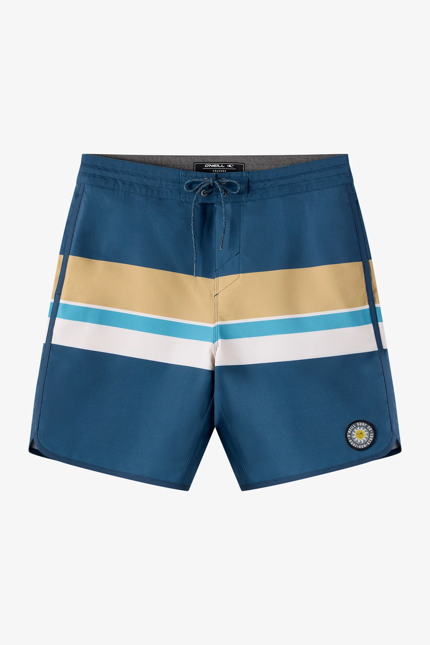 Boy's Cruzer Stripe Scallop 16" Boardshorts