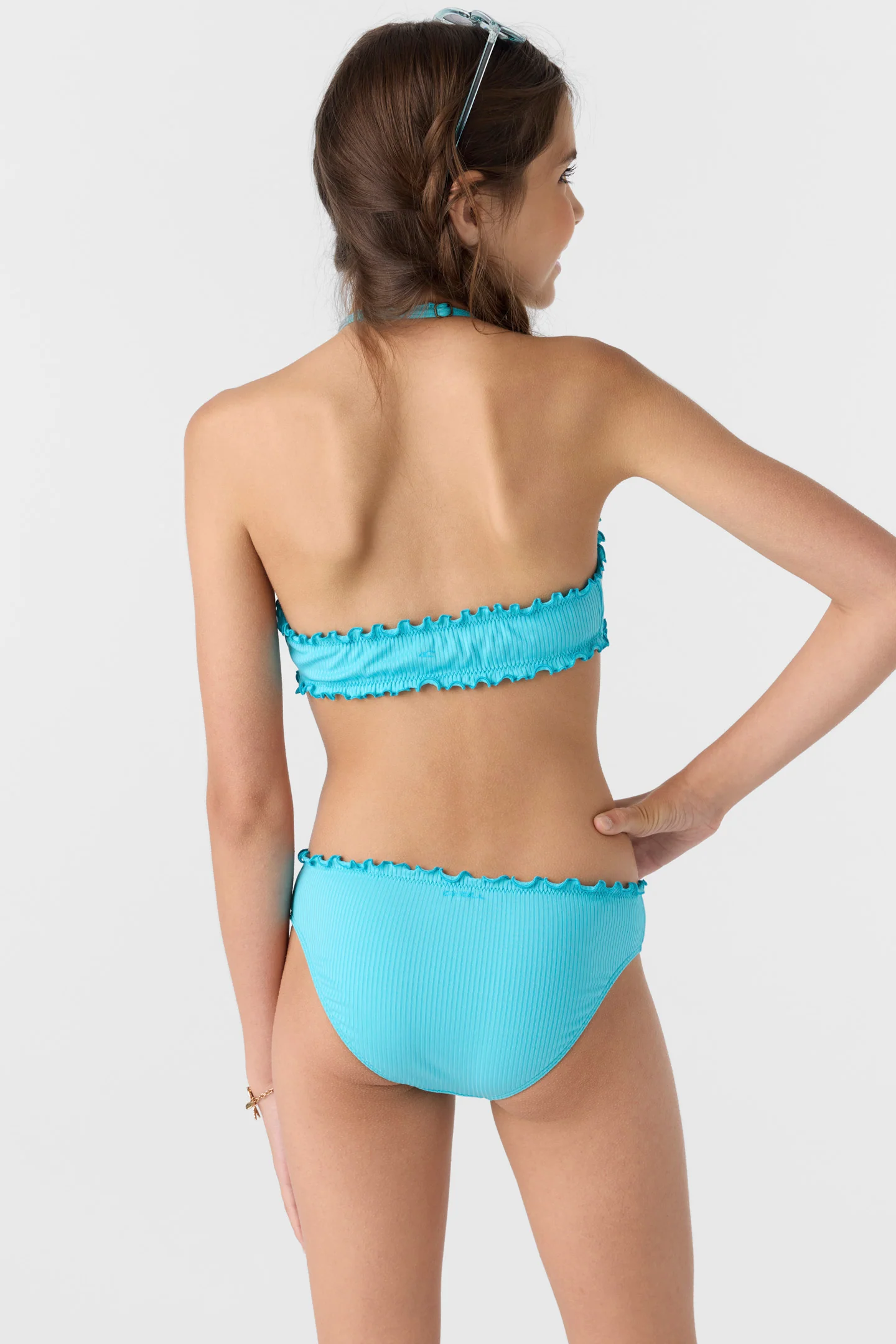 Girl's Dawnbreak Rib Hi-Neck Ruffle Edge Set - Image 2