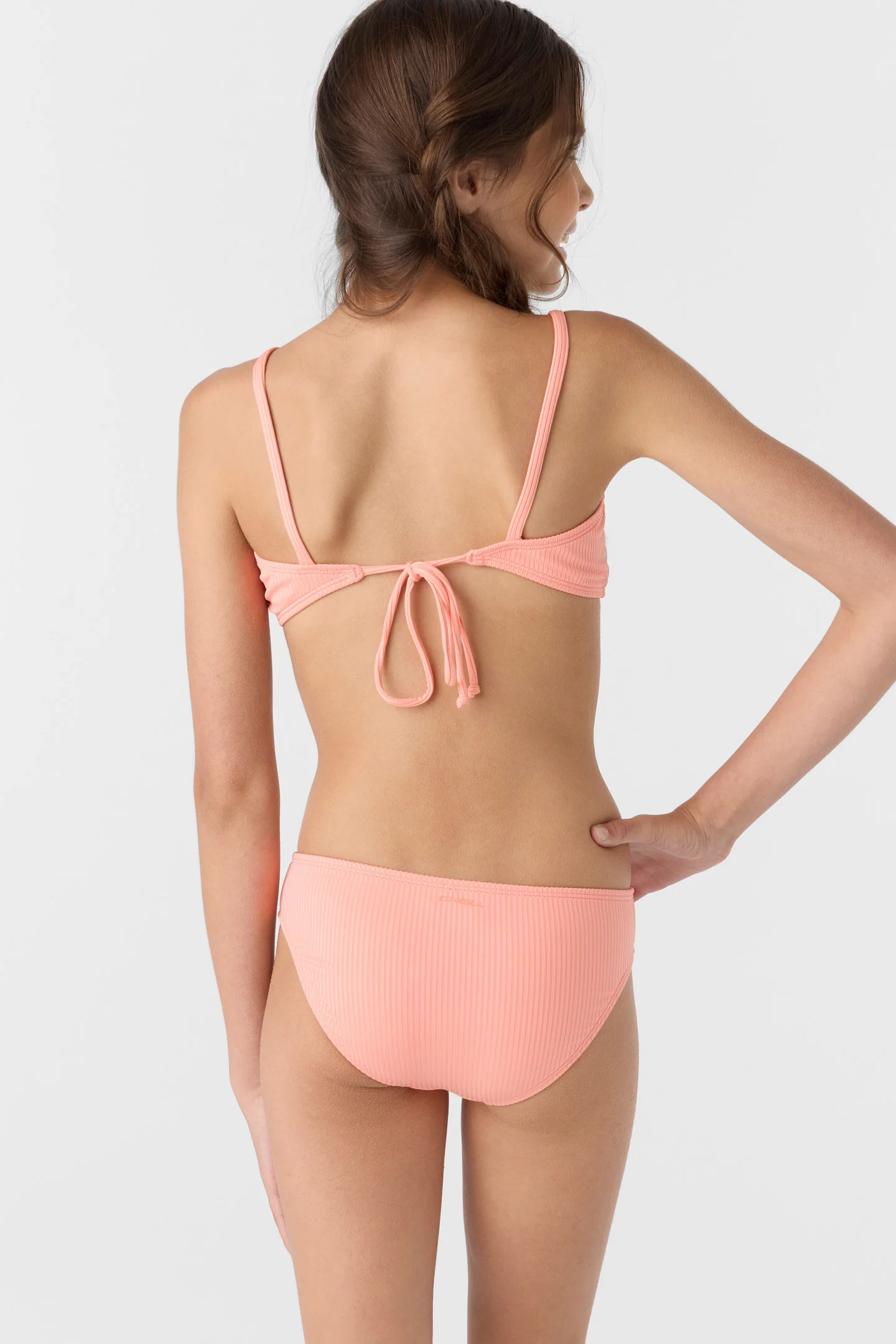 Girl's Dawnbreak Rib Tie Back Bralette Set - Image 2