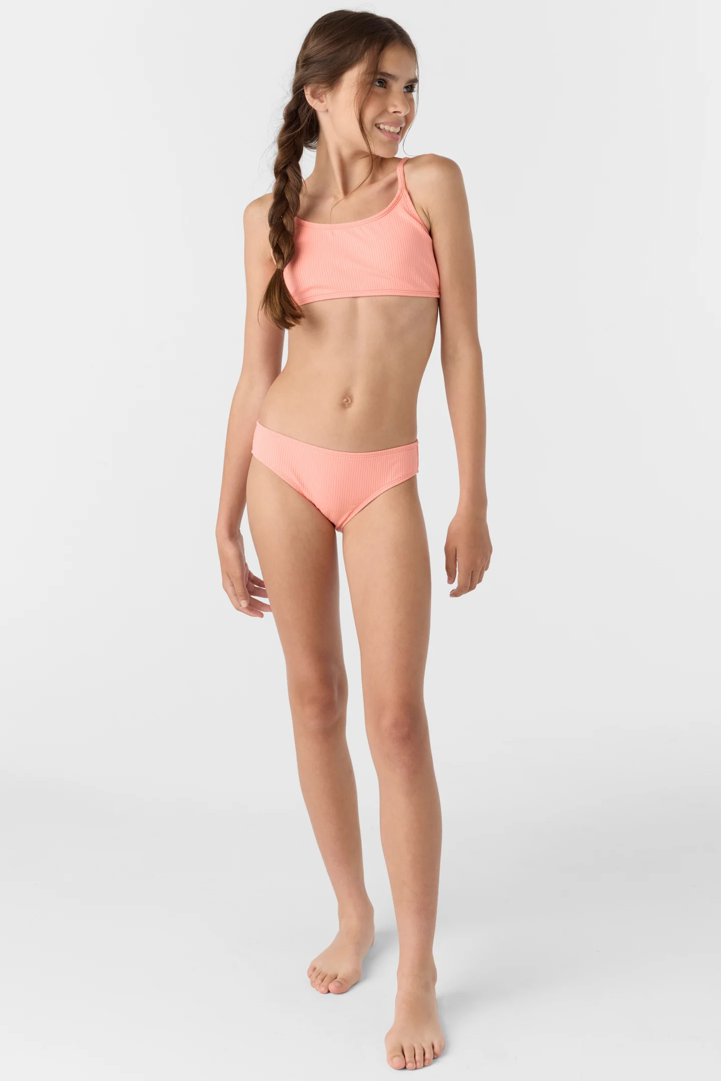 Girl's Dawnbreak Rib Tie Back Bralette Set - Image 6