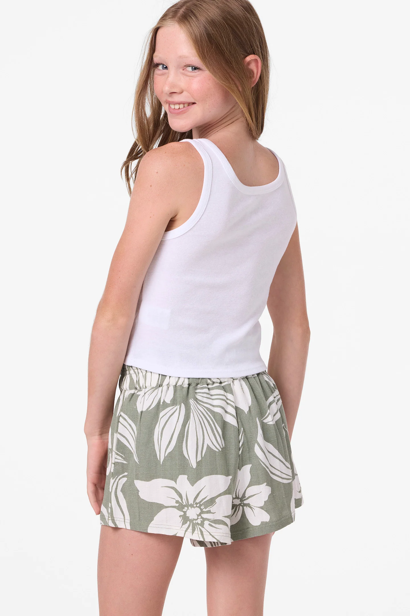 Girl's Gabi Short Floral Shorts - Image 2