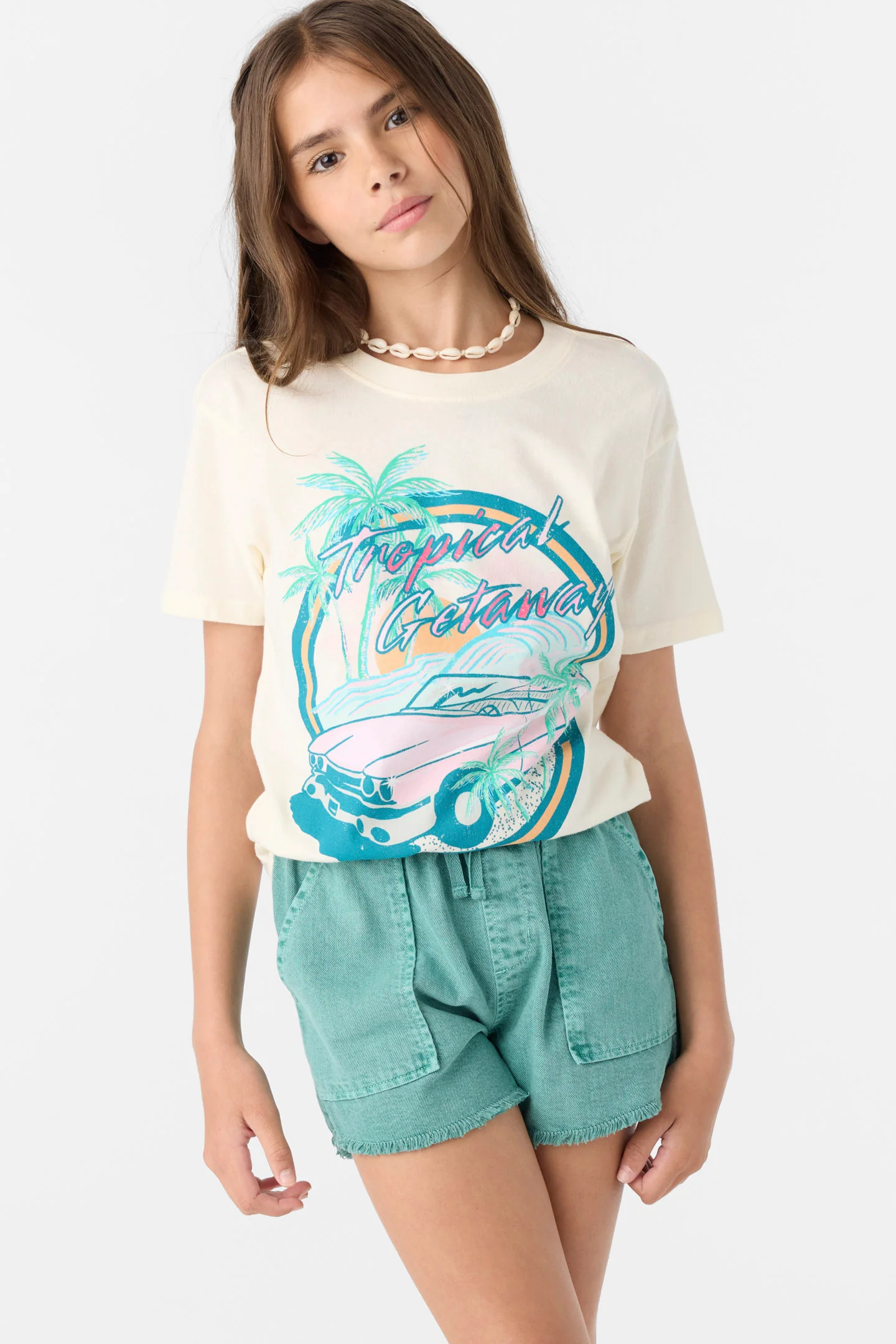 Girl's Tropical Getaway Tee - Image 5