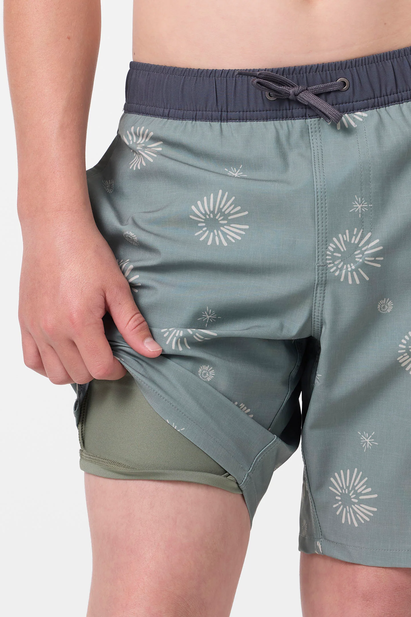 Boy's Hermosa Elastic Waist Lined 16" Swim Trunks - Image 5