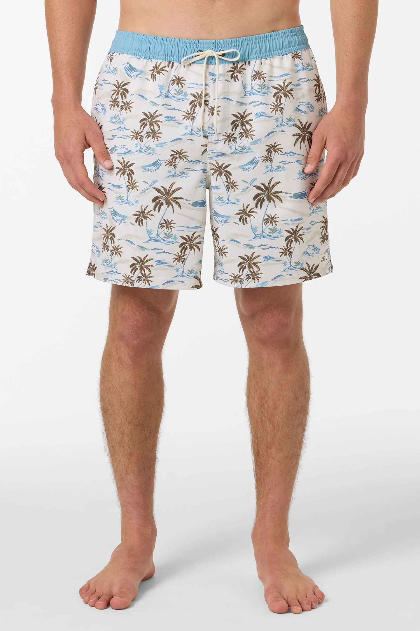 Hermosa Elastic Waist Lined 17" Swim Trunks - Image 2