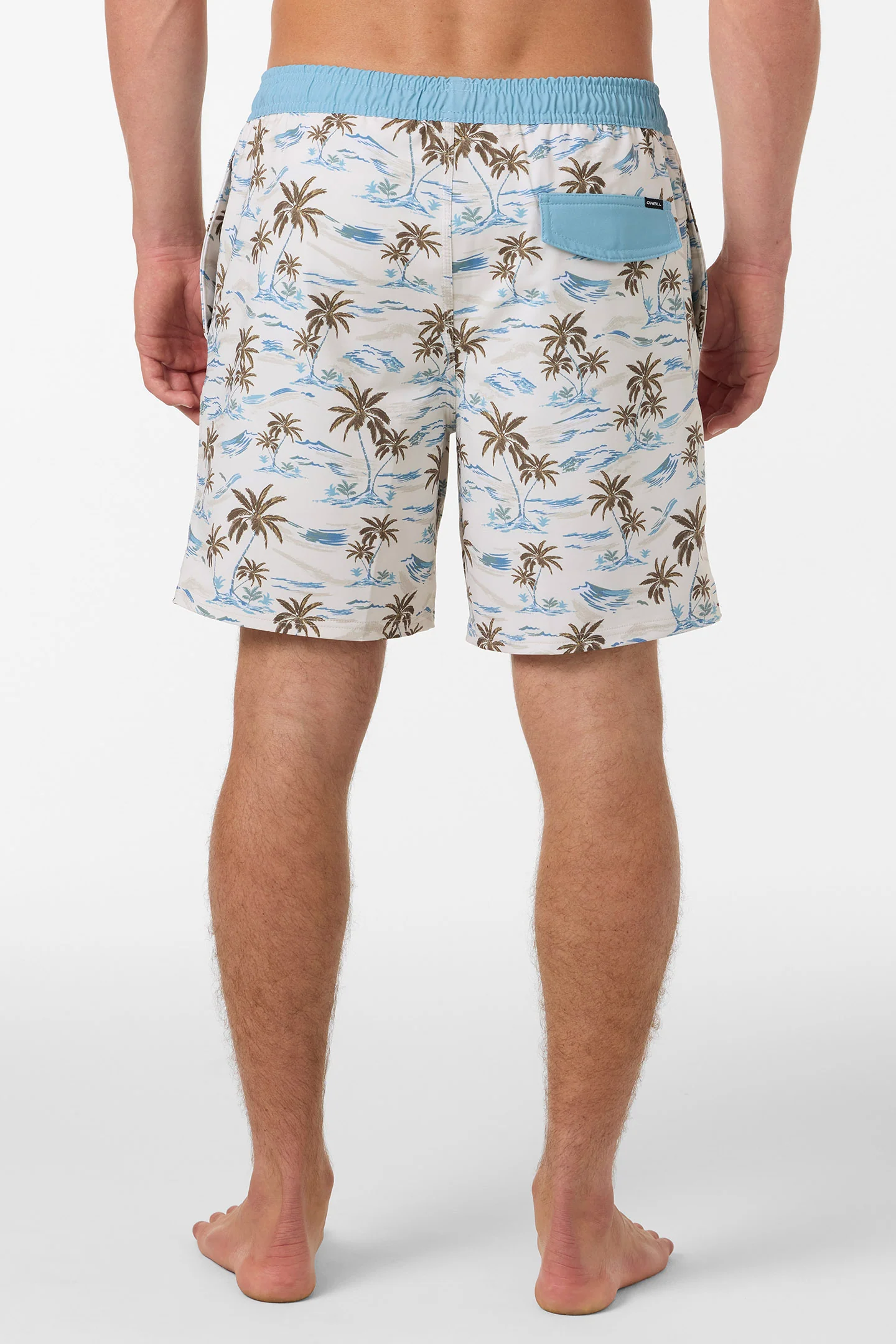 Hermosa Elastic Waist Lined 17" Swim Trunks - Image 4