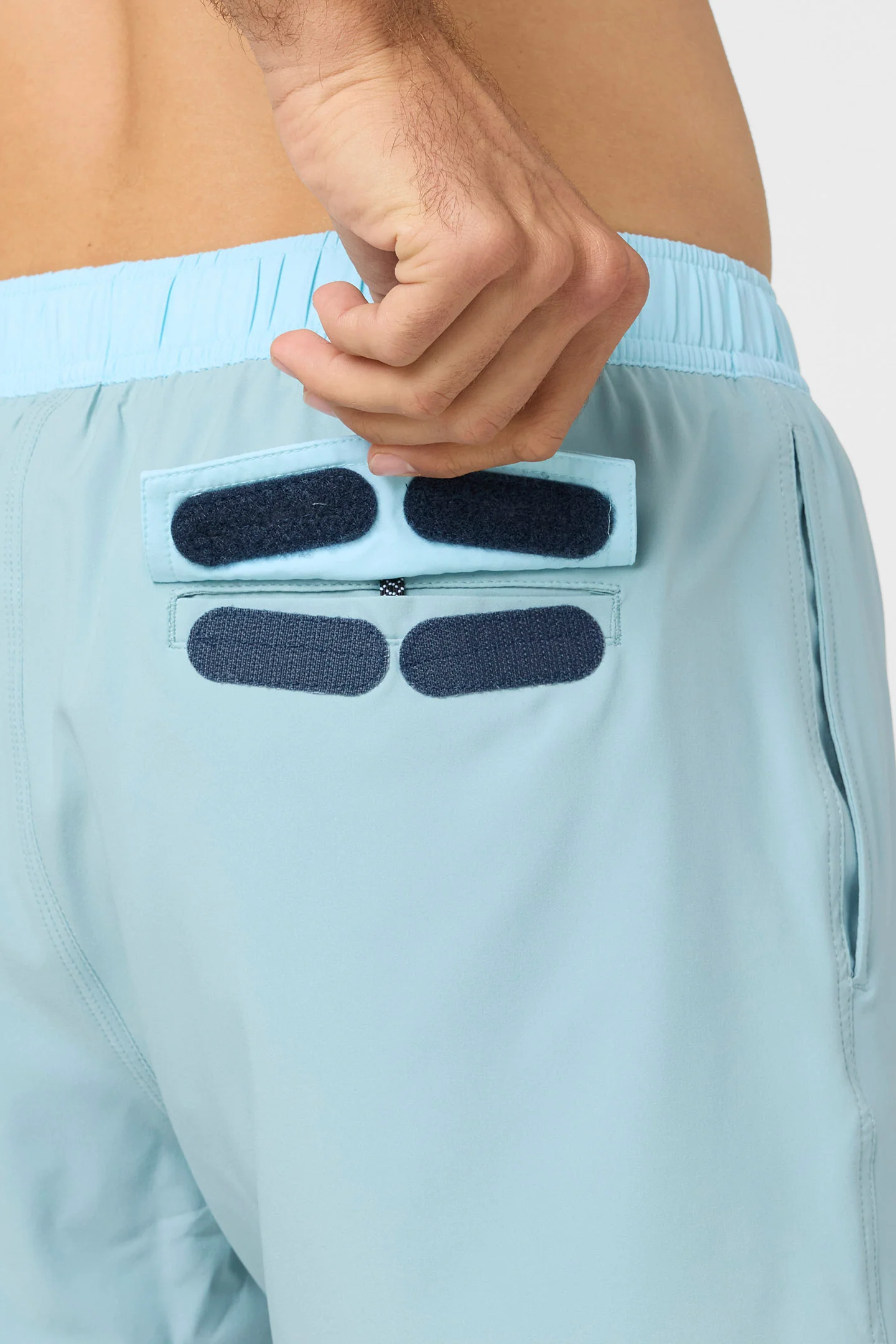 Hermosa Light Lined Elastic Waist 17" Swim Trunks - Image 5