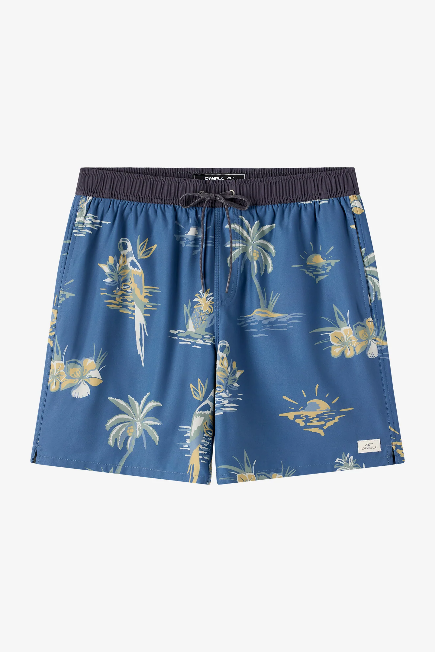 Hermosa Light Lined Elastic Waist 17" Swim Trunks
