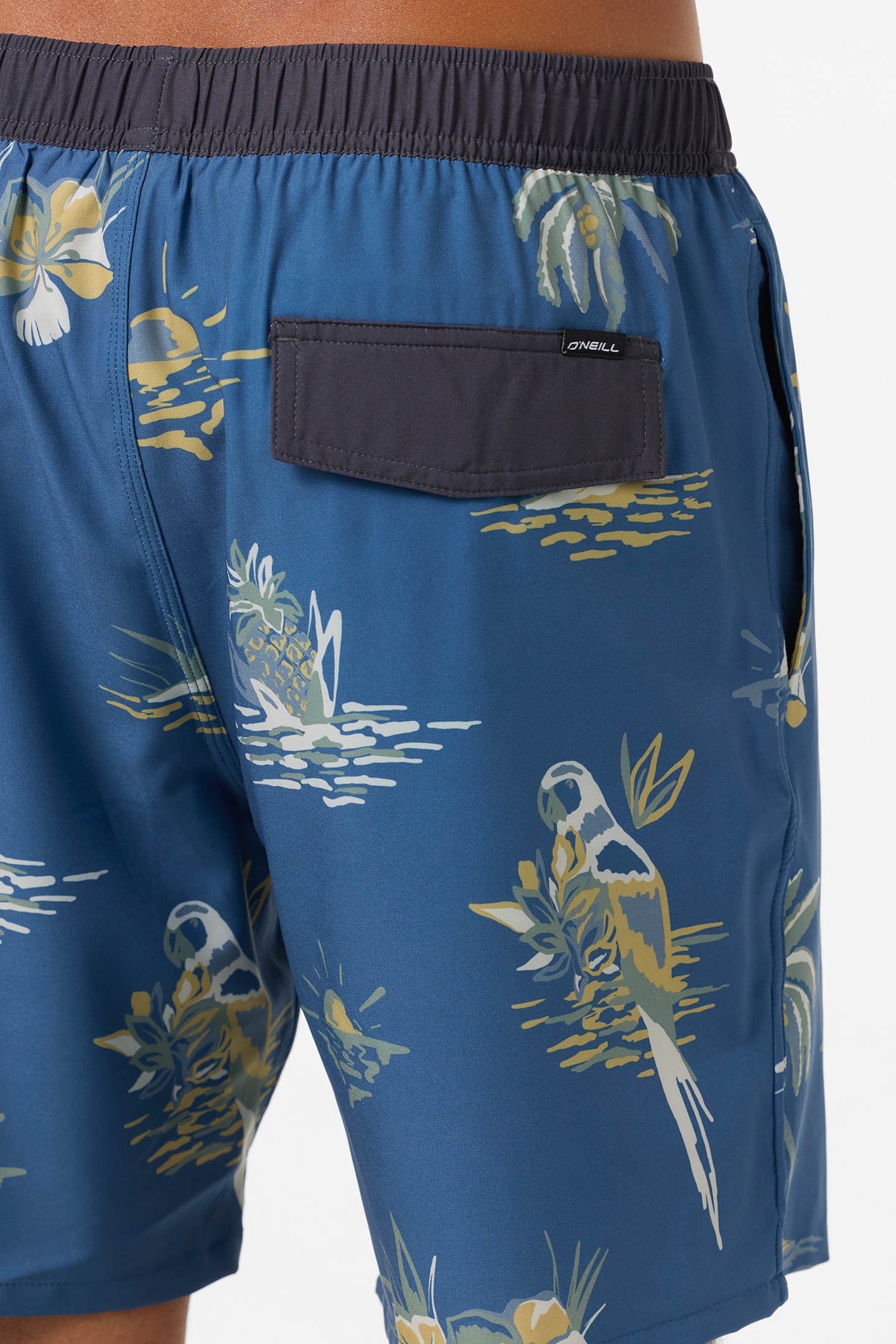Hermosa Light Lined Elastic Waist 17" Swim Trunks - Image 5