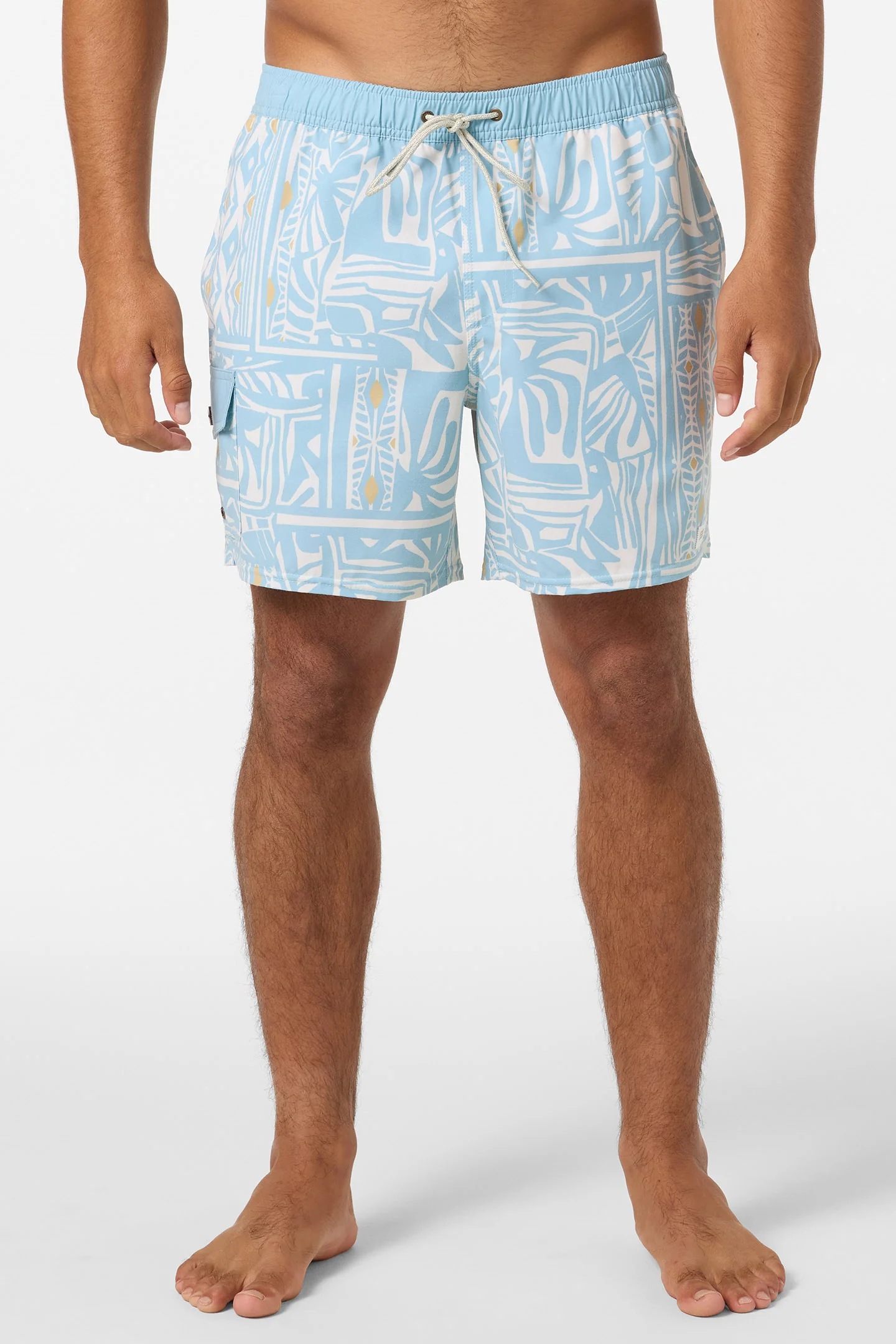 Hermosa Retro 17" Elastic Waist Swim Trunks - Image 2