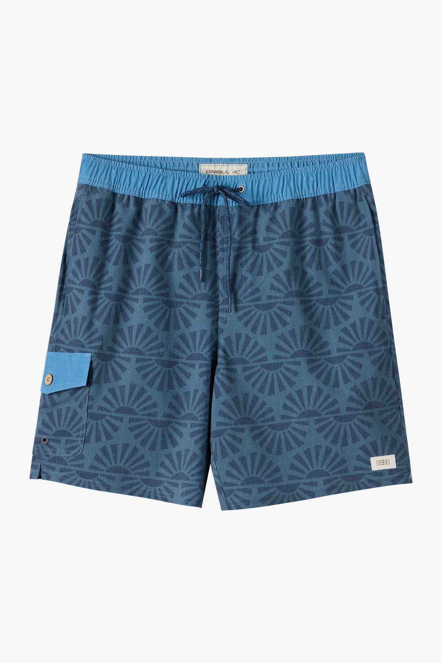 Hermosa Retro Elastic Waist 17" Swim Trunks