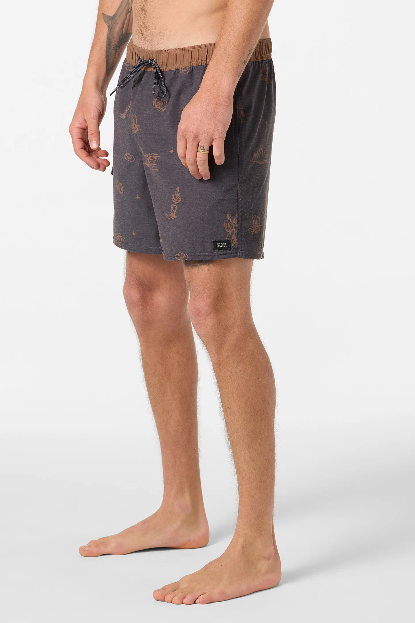 Hermosa Retro 17" Elastic Waist Swim Trunks - Image 3