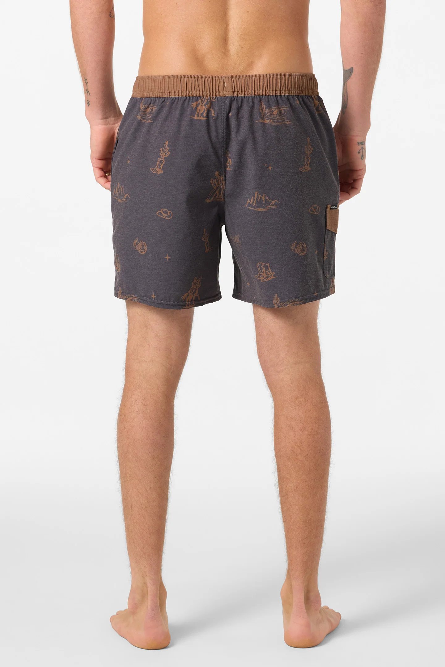 Hermosa Retro 17" Elastic Waist Swim Trunks - Image 4