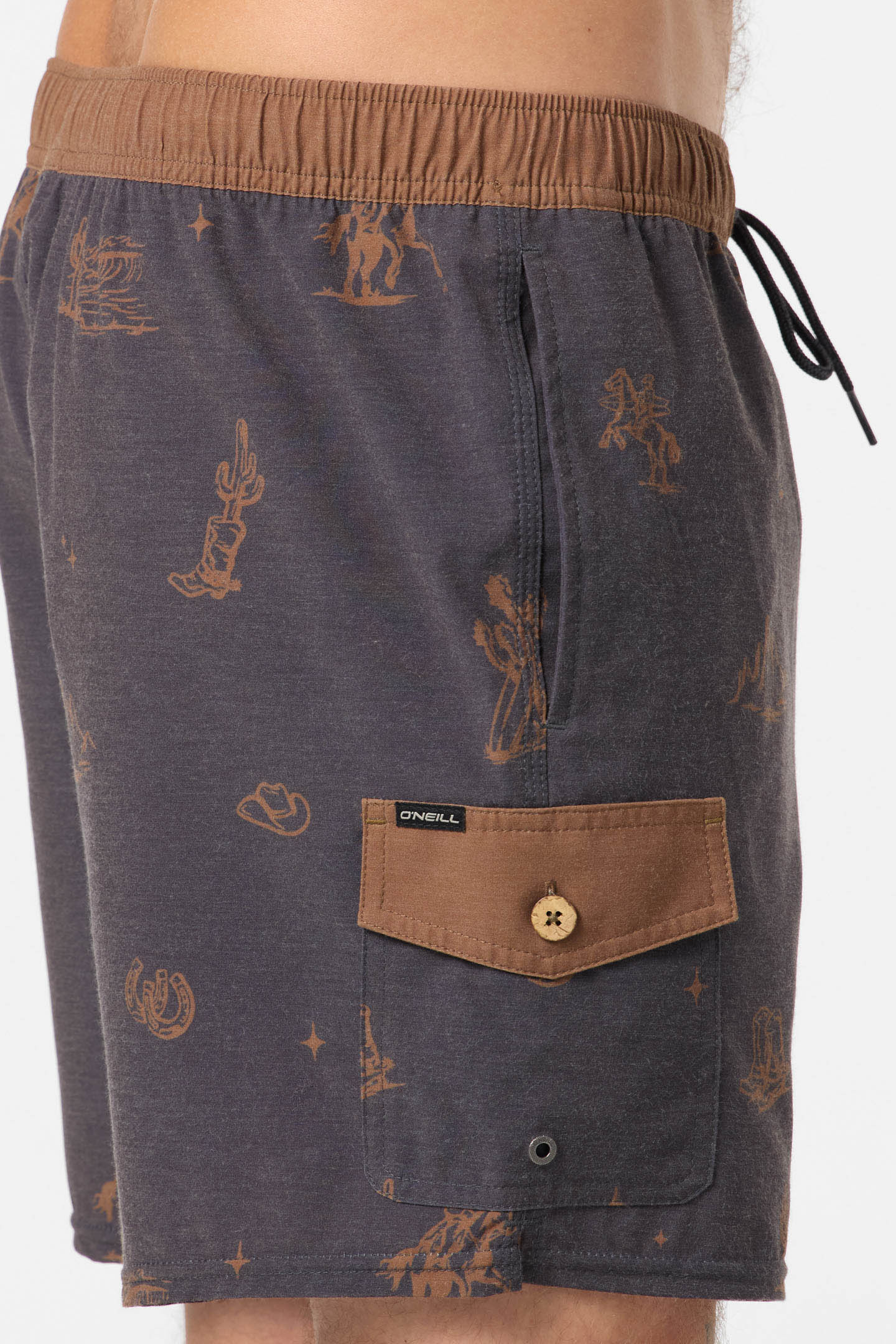 Hermosa Retro 17" Elastic Waist Swim Trunks - Image 5