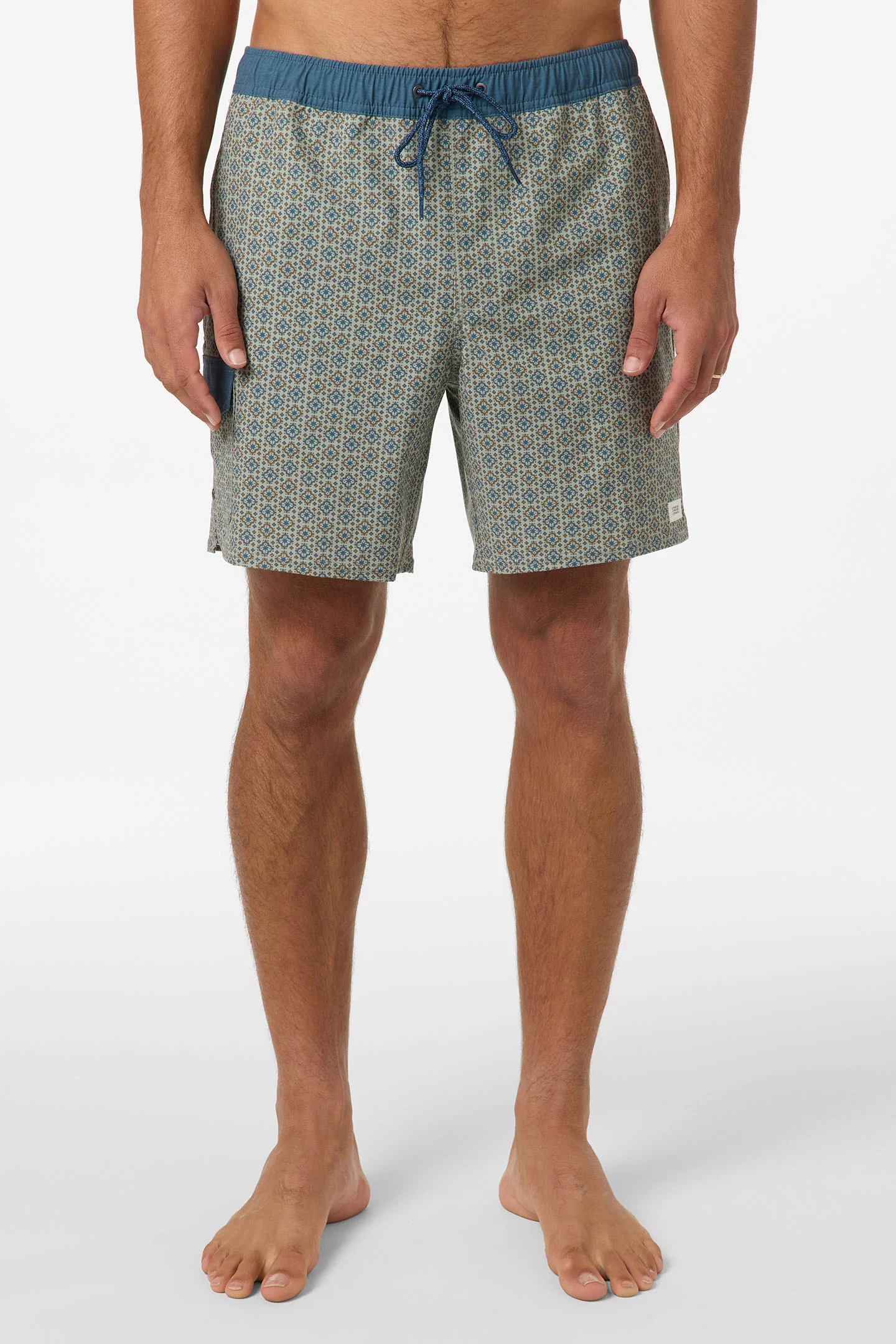 Hermosa Retro 17" Elastic Waist Swim Trunks - Image 2