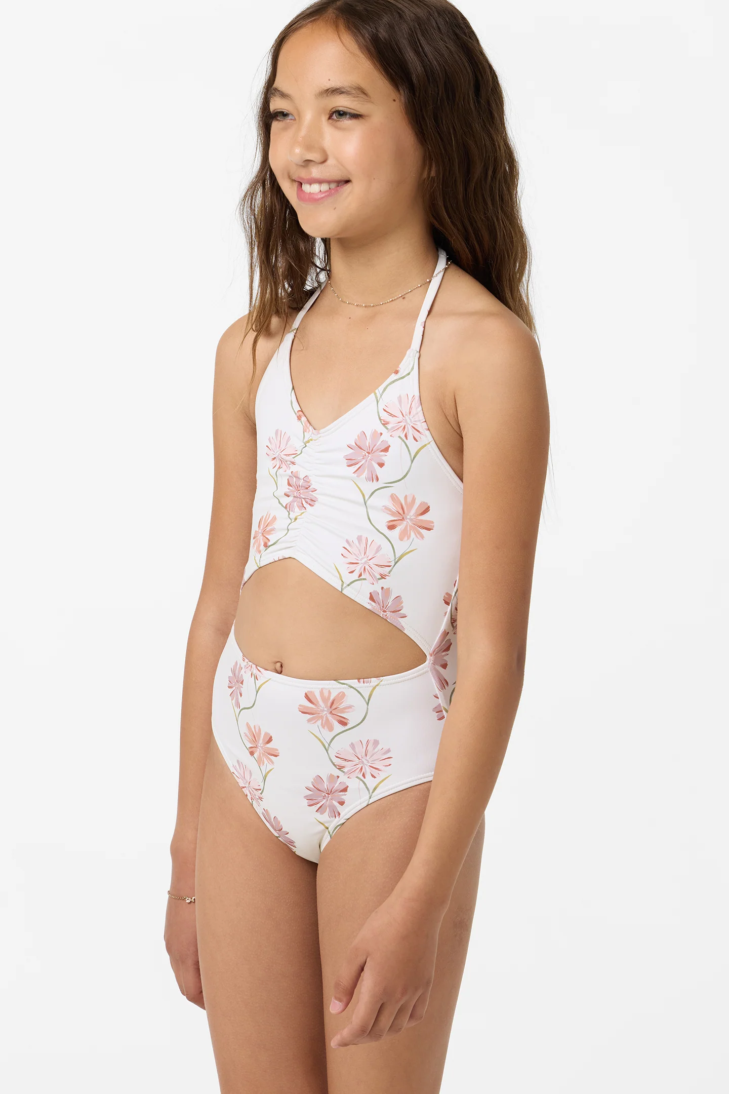 Girl's Ivy Floral Cinched One-Piece - Image 5