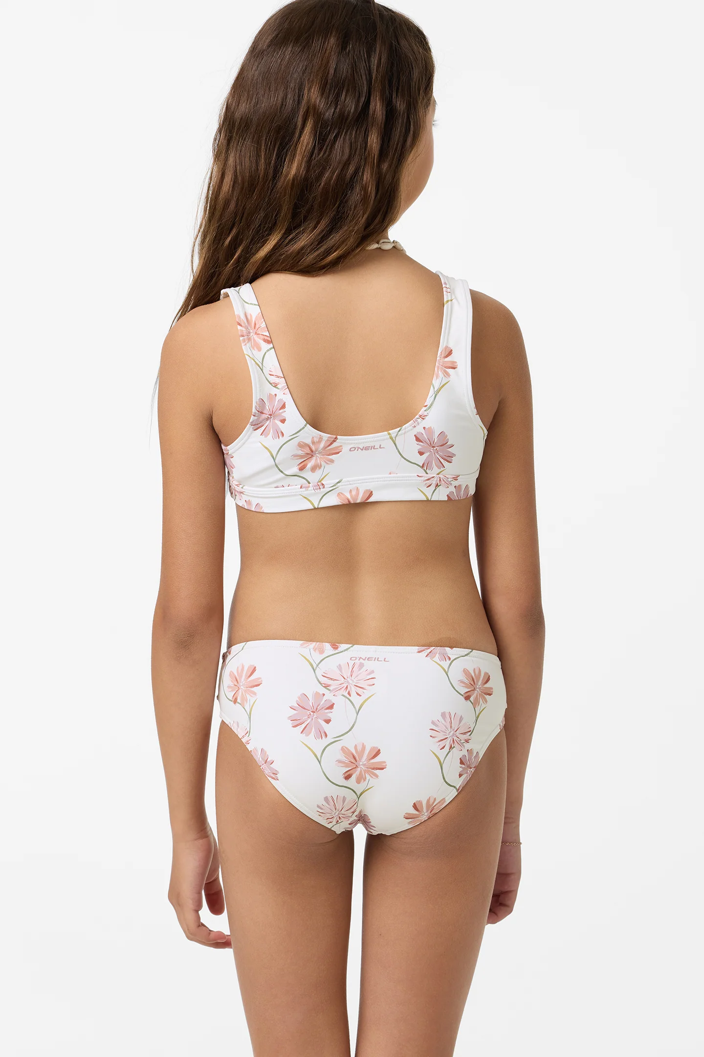 Girl's Ivy Floral Fixed Tri Swim Set - Image 2