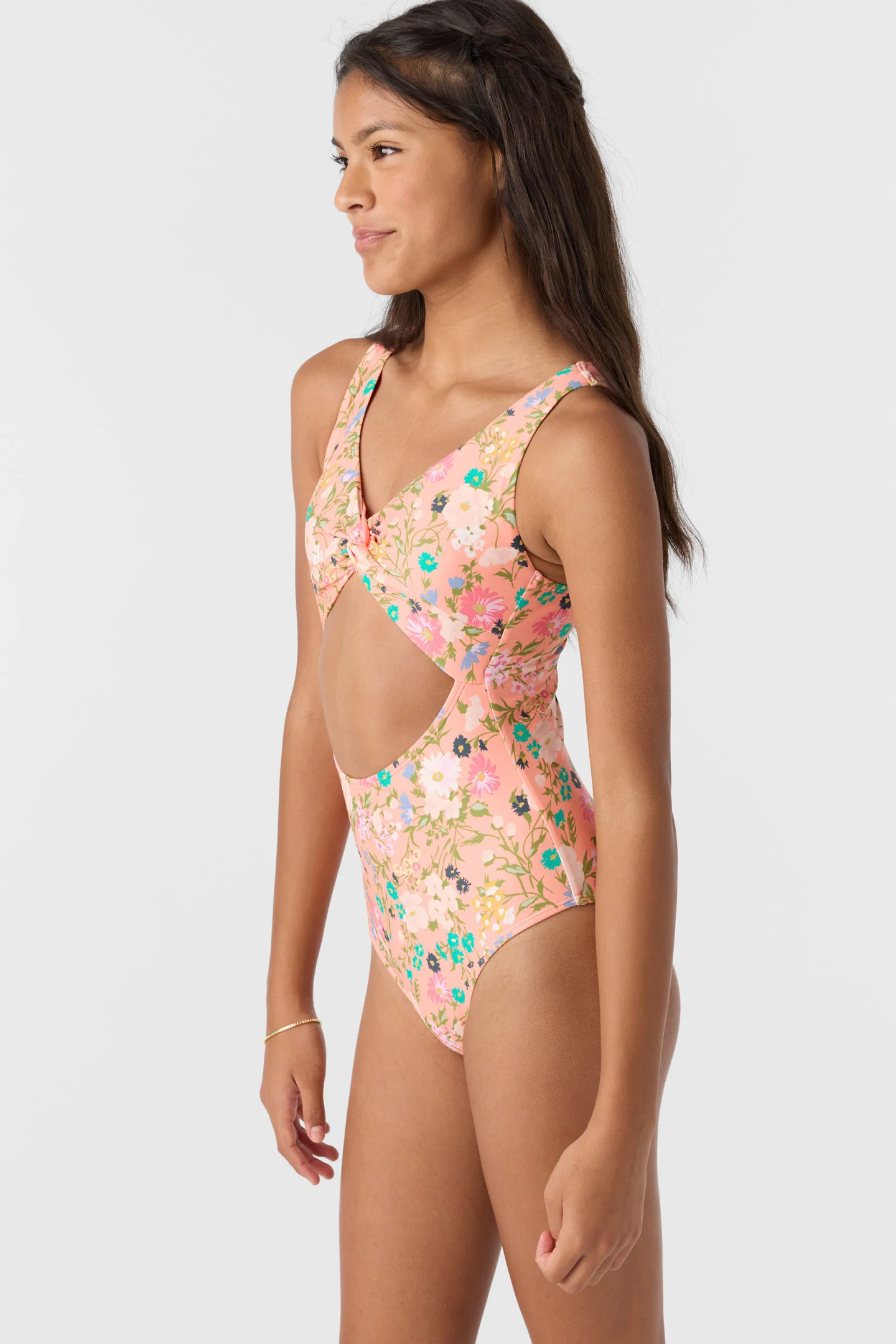 Girl's Kelly Floral Twisted One-Piece - Image 5