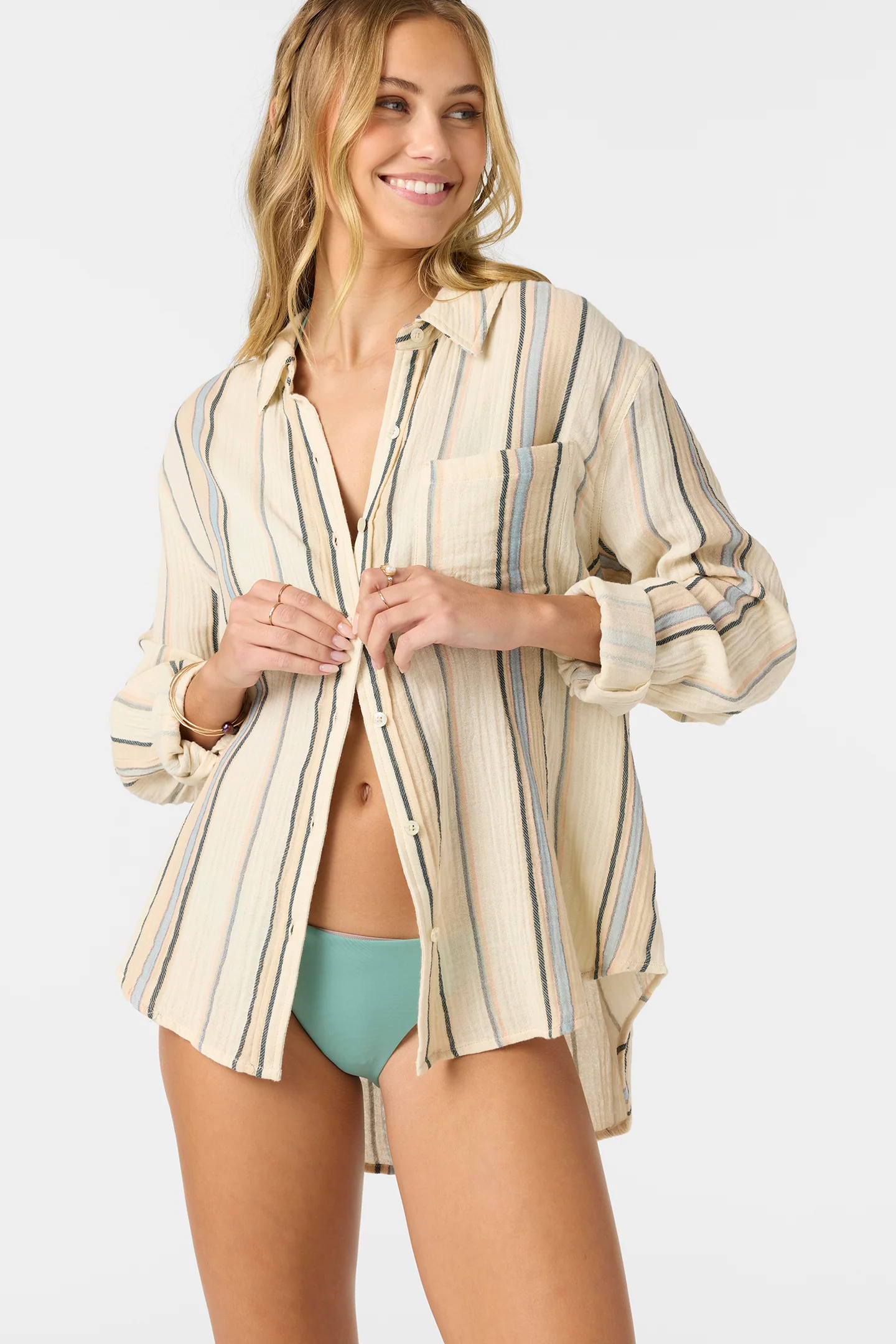 Leni Stripe Relaxed Long Sleeve Top - Image 5