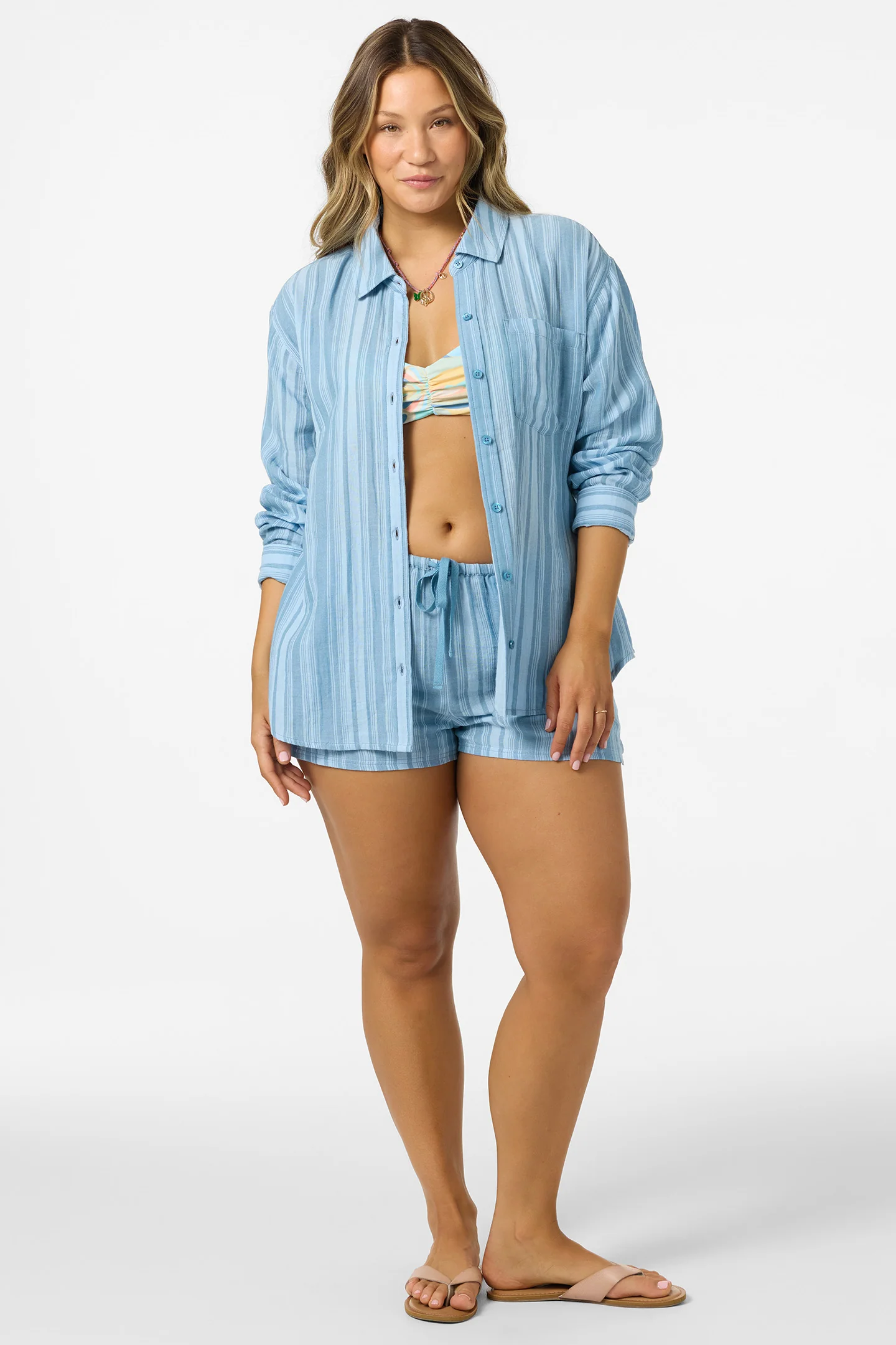 Leni Waves Stripe Relaxed Long Sleeve Top - Image 4