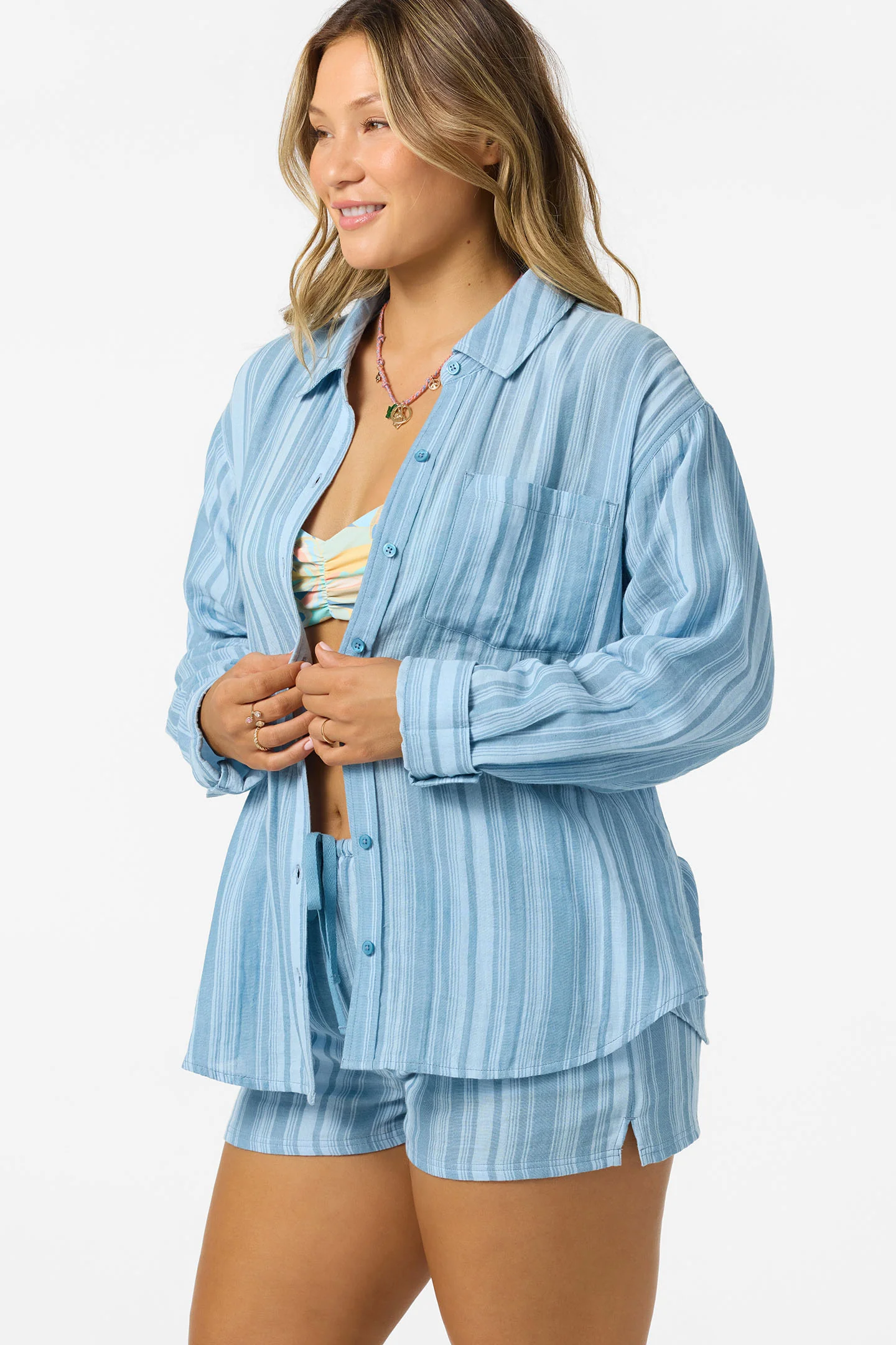 Leni Waves Stripe Relaxed Long Sleeve Top - Image 7
