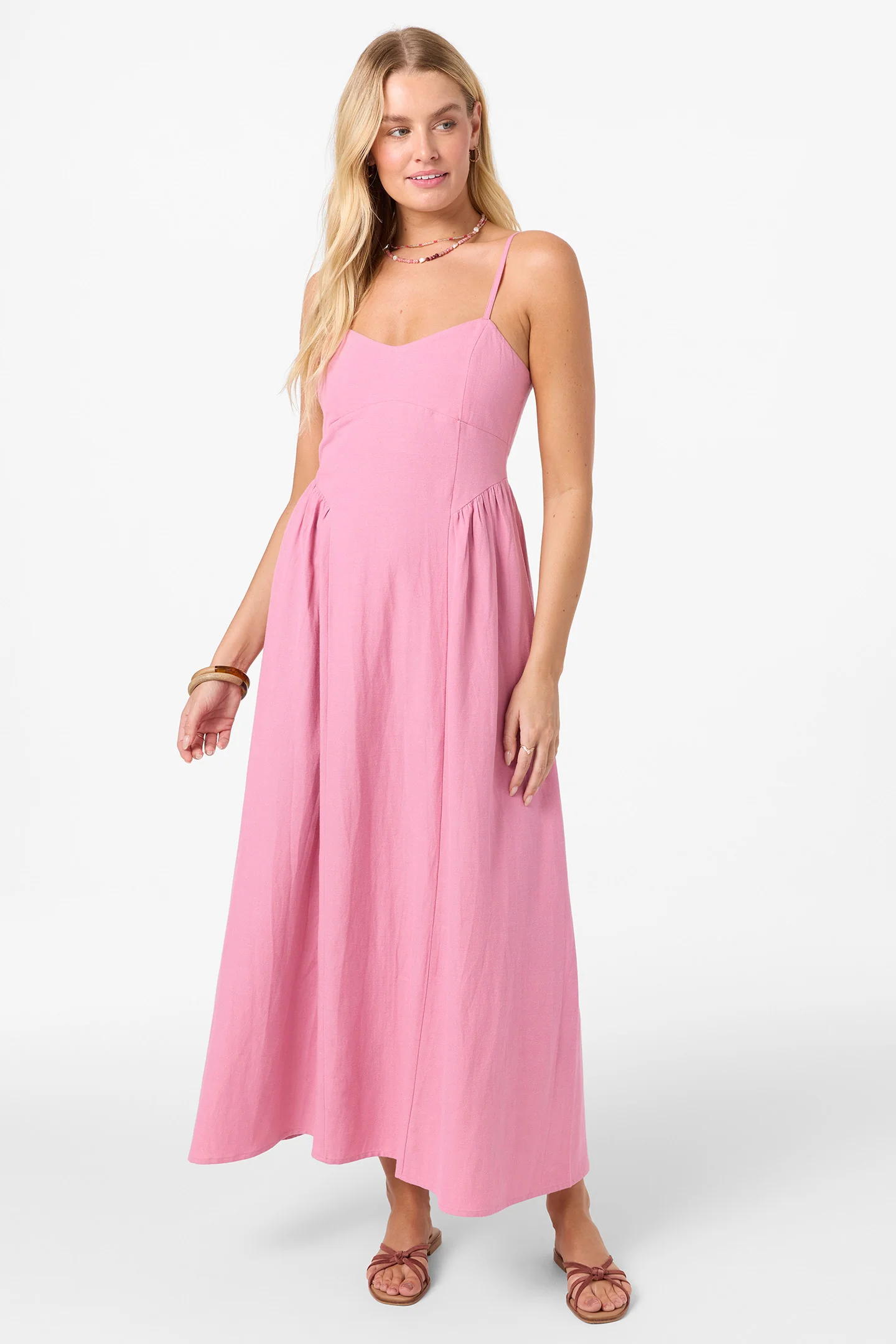 Linden Solid Dress Midi Dress