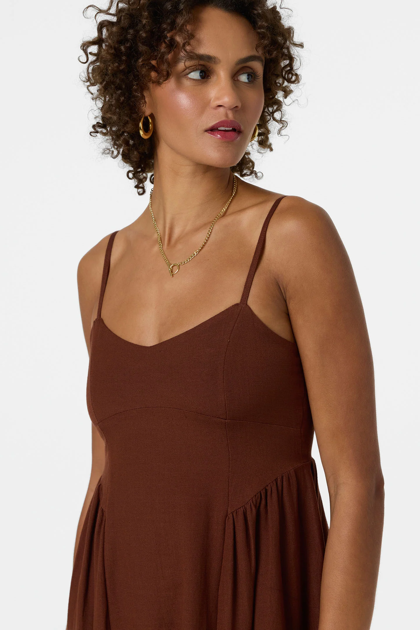 Linden Solid Midi Dress - Image 5