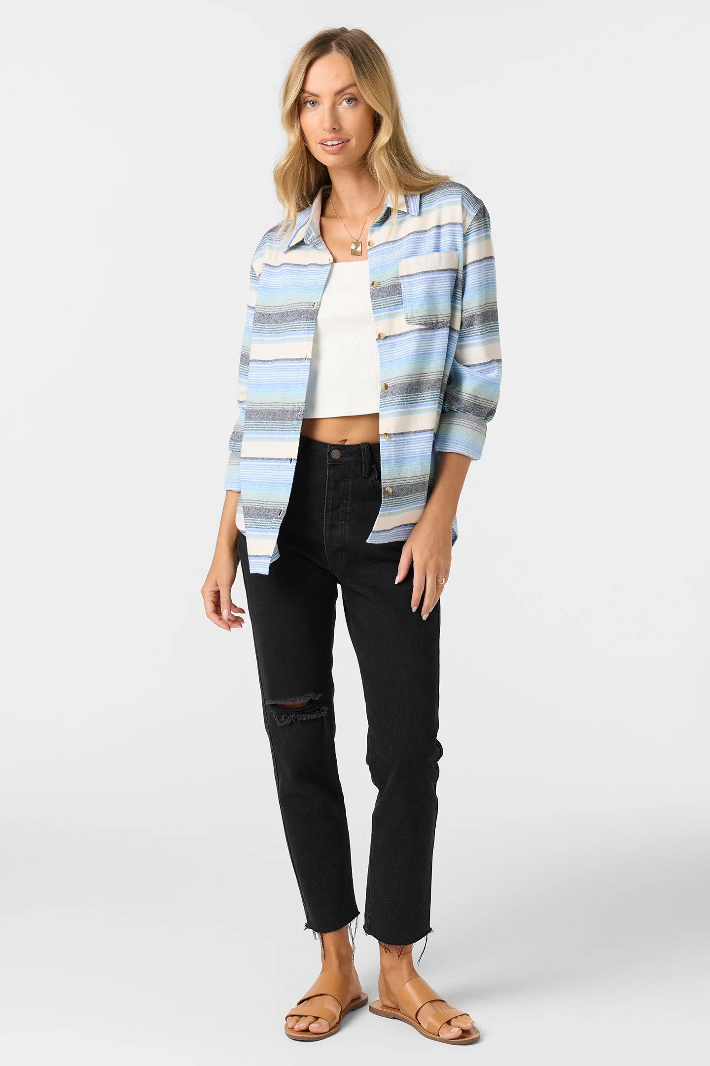 Logan Flannel Long Sleeve Top - Image 3